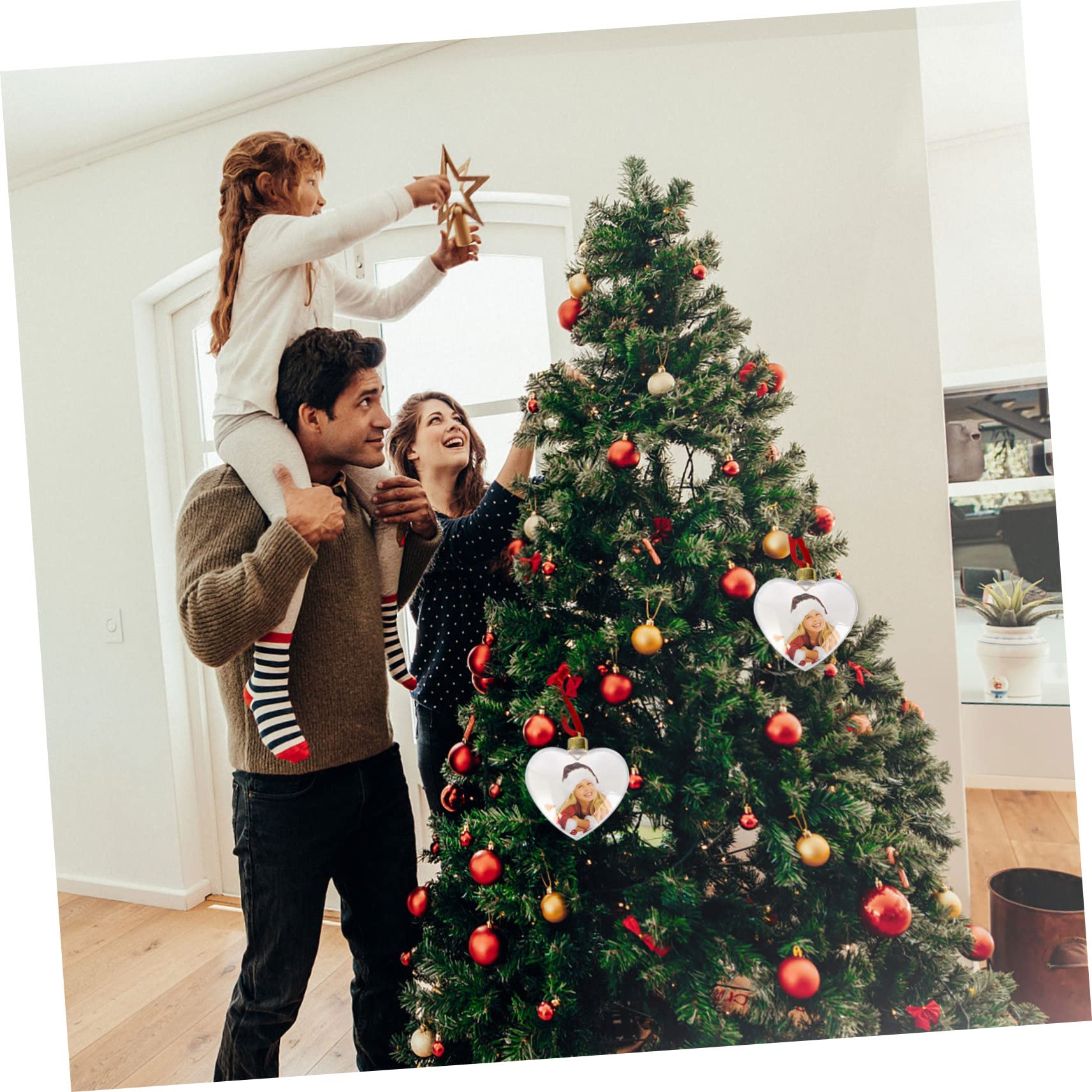 Zerodeko 18piezas Colgantes De Foto DIY Adornos De Transparente para Decoración De Fiestas y Escenas Casa Marco De Fotos Colgante Artesanal