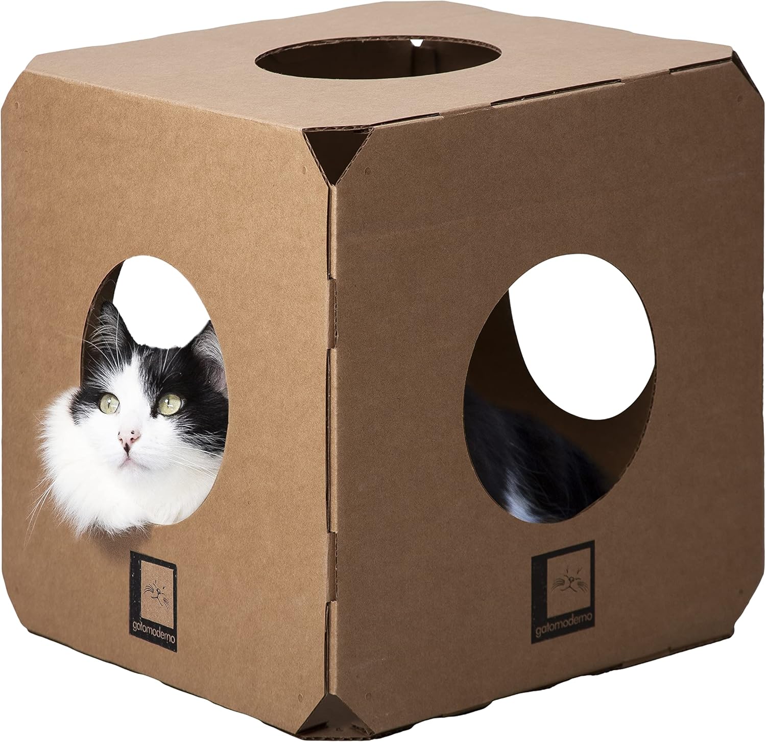 gatomoderno Cardboard Cat House Cat Tree, Cat Condo, Cat Niche, Cat Cave, Cat Bed