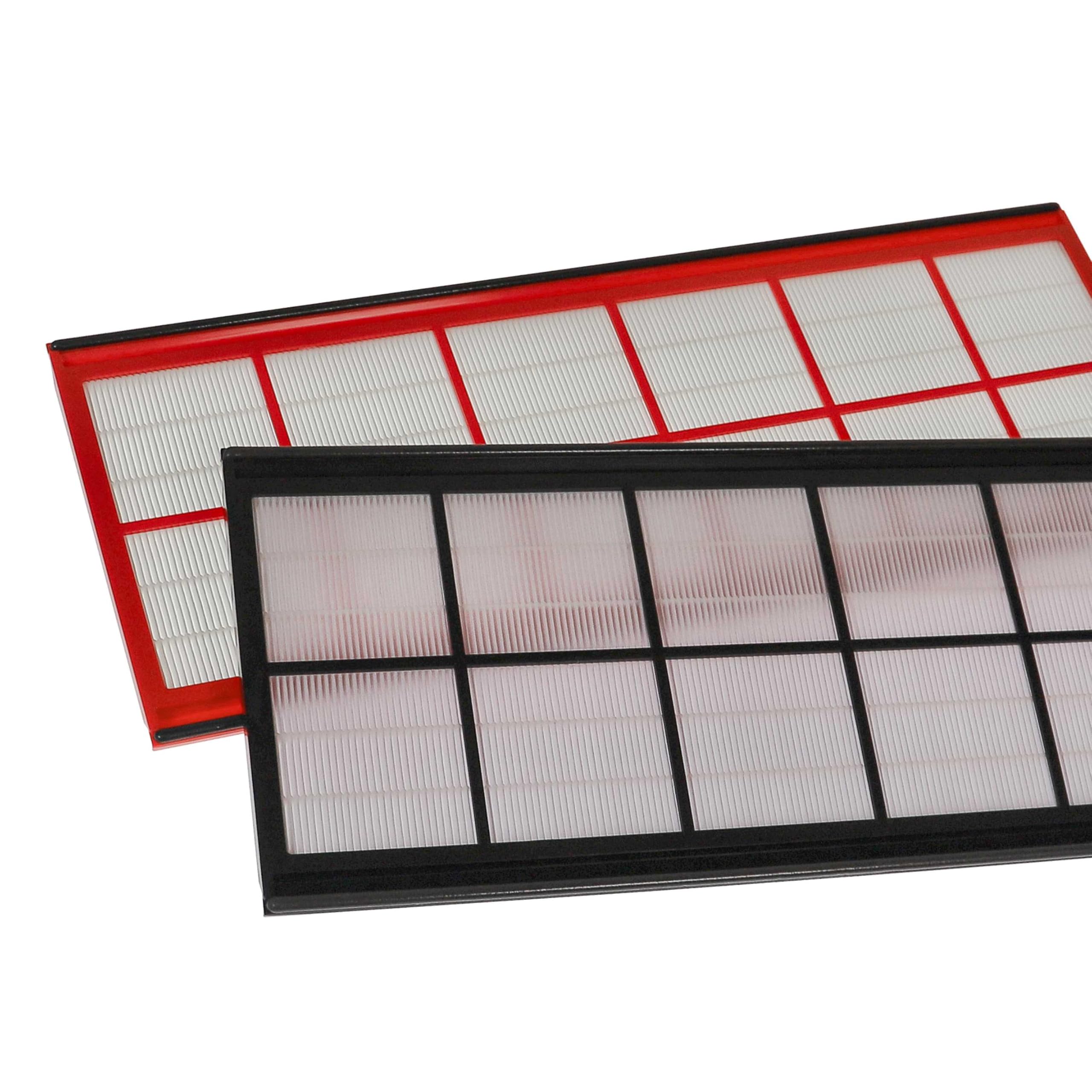 Zestaw filtrów powietrza vhbw kompatybilny z urządzeniami wentylacyjnymi Zehnder ComfoAir 350, 550 - G4 / F7 2-częściowy zestaw, 50 x 17 x 1 cm, czerwony, czarny, biały