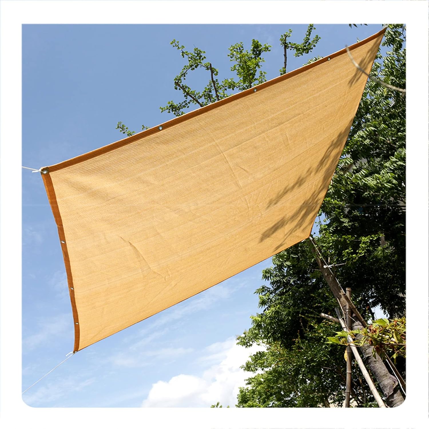Patio Shade Canopy Shade Sails Cream Color 180g/Square