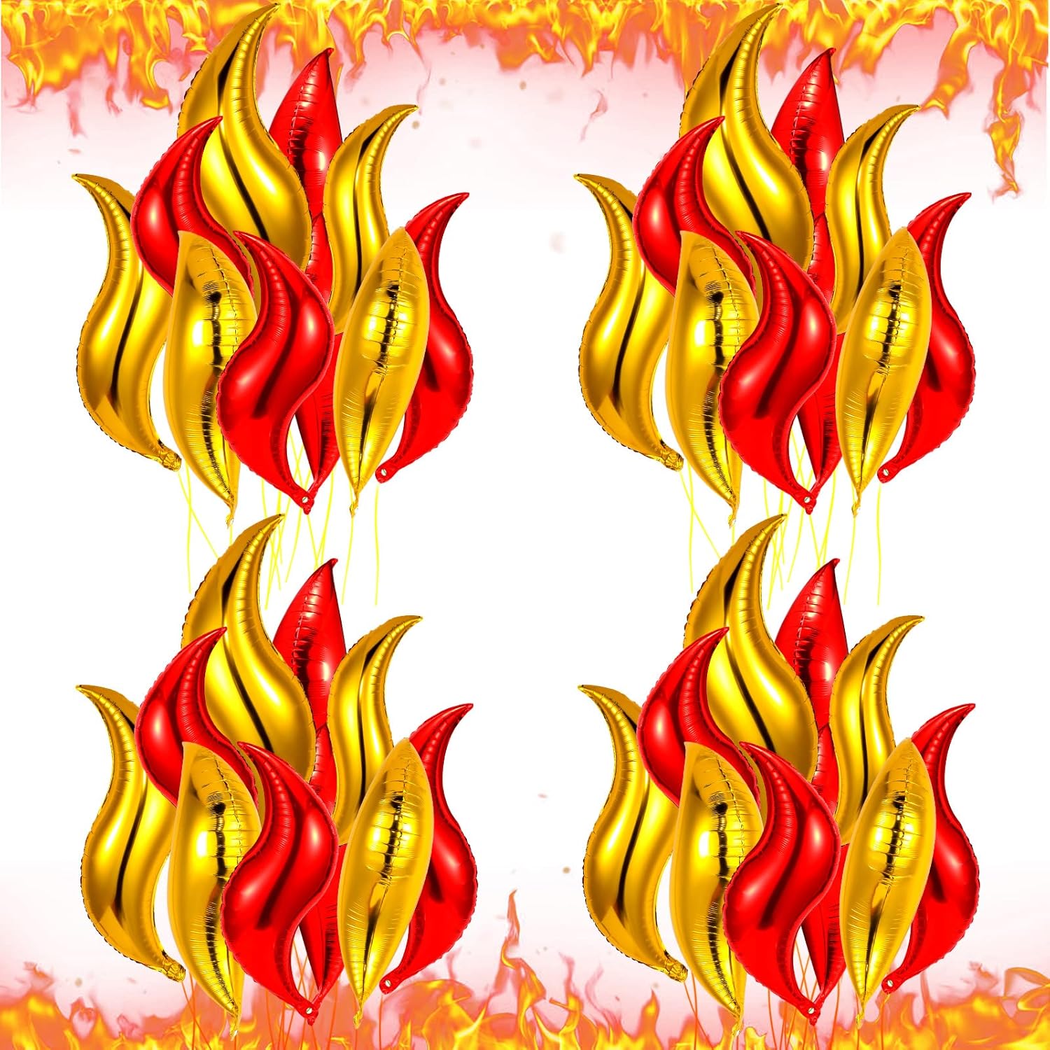 Shappy 26 Pcs Fire Balloons Firefighter Birthday Party