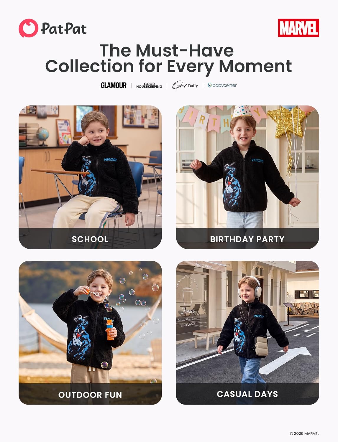 Disney Marvel Boys Fleece Jacket Spiderman Zip Up Fall Cardigan Kid 2-9Y