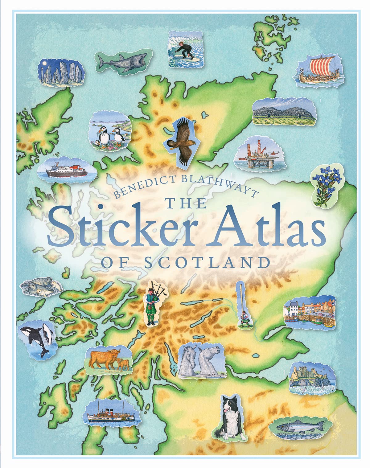 Sticker Atlas of Scotland by Benedict Blathwayt (Paperback Book)