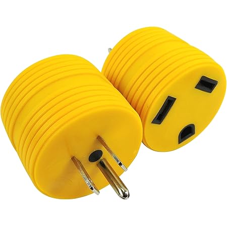 Leisure Cords Power Adapter 3 prong 15 amp Male to 30 amp Female RV Camper Generator Plug Outdoor Electrical Power Converter (15 Male - 30 Female)