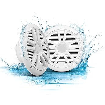 BOSS Audio Systems MCKGB450W.6 6.5 Inch Speakers & Marine Boat Gauge Stereo - Bluetooth Head Unit, No CD DVD Player, AM/FM Radio Receiver, NOAA Weather Band, IPX6 Weatherproof, USB