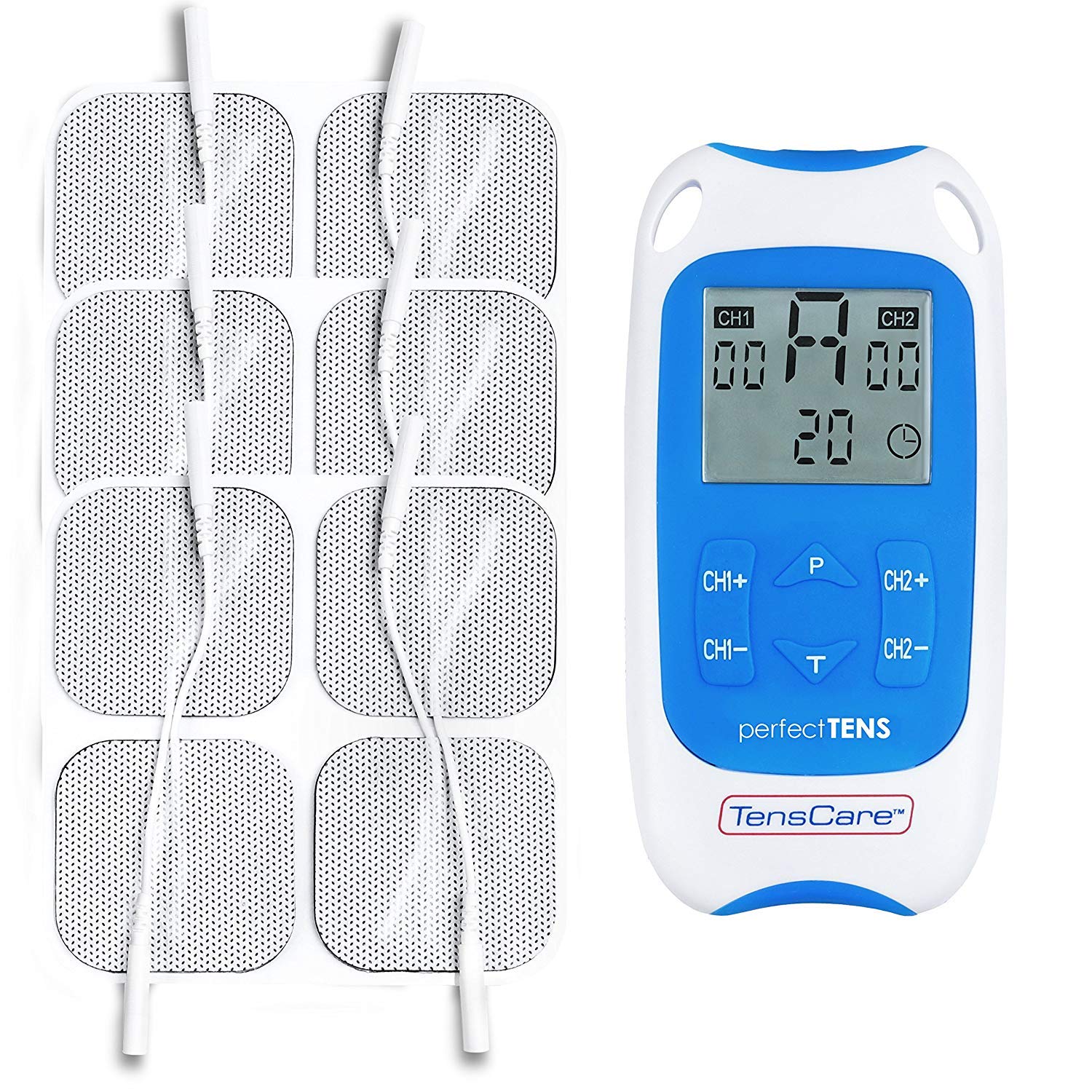 TensCare Perfect TENS Pain Aide + Value Pack - Clinically Tested Pain Reliever - Joint, Cervical and Muscle Pain Relief