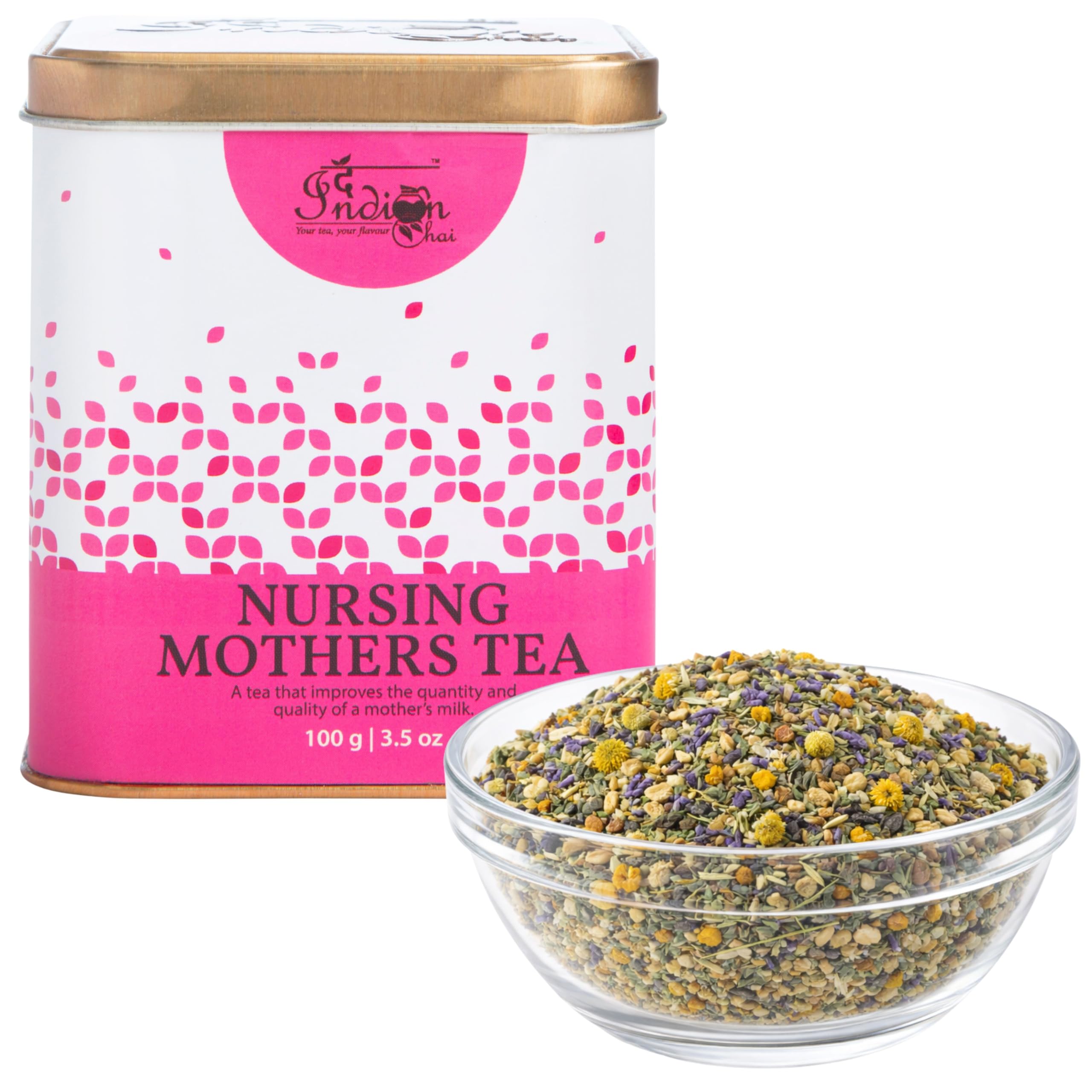 The Indian Chai – Nursing Mothers Tea 100g | Herbal Blend with Fennel, Shatavari, Milk Thistle & More | Supports Healthy Lactation, Digestion & Postnatal Wellness | Caffeine-Free Herbal Infusion
