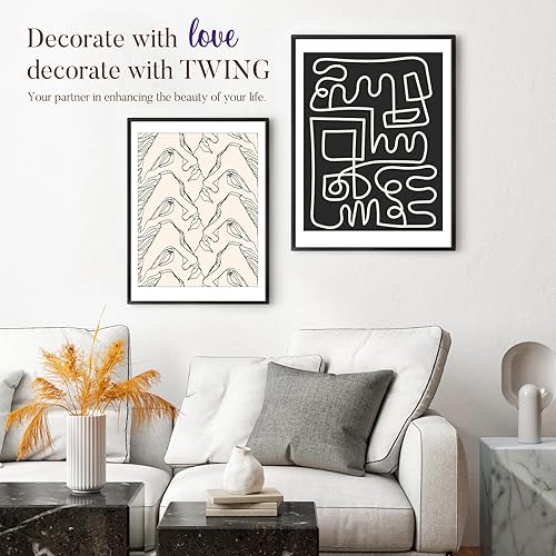 Miniatura 7 de TWING Marcos para póster de 24 x 36 pulgadas, juego de 3, para exhibir imágenes de 20 x 30 pulgadas con paspartú o de 24 x 36 pulgadas sin paspartú,