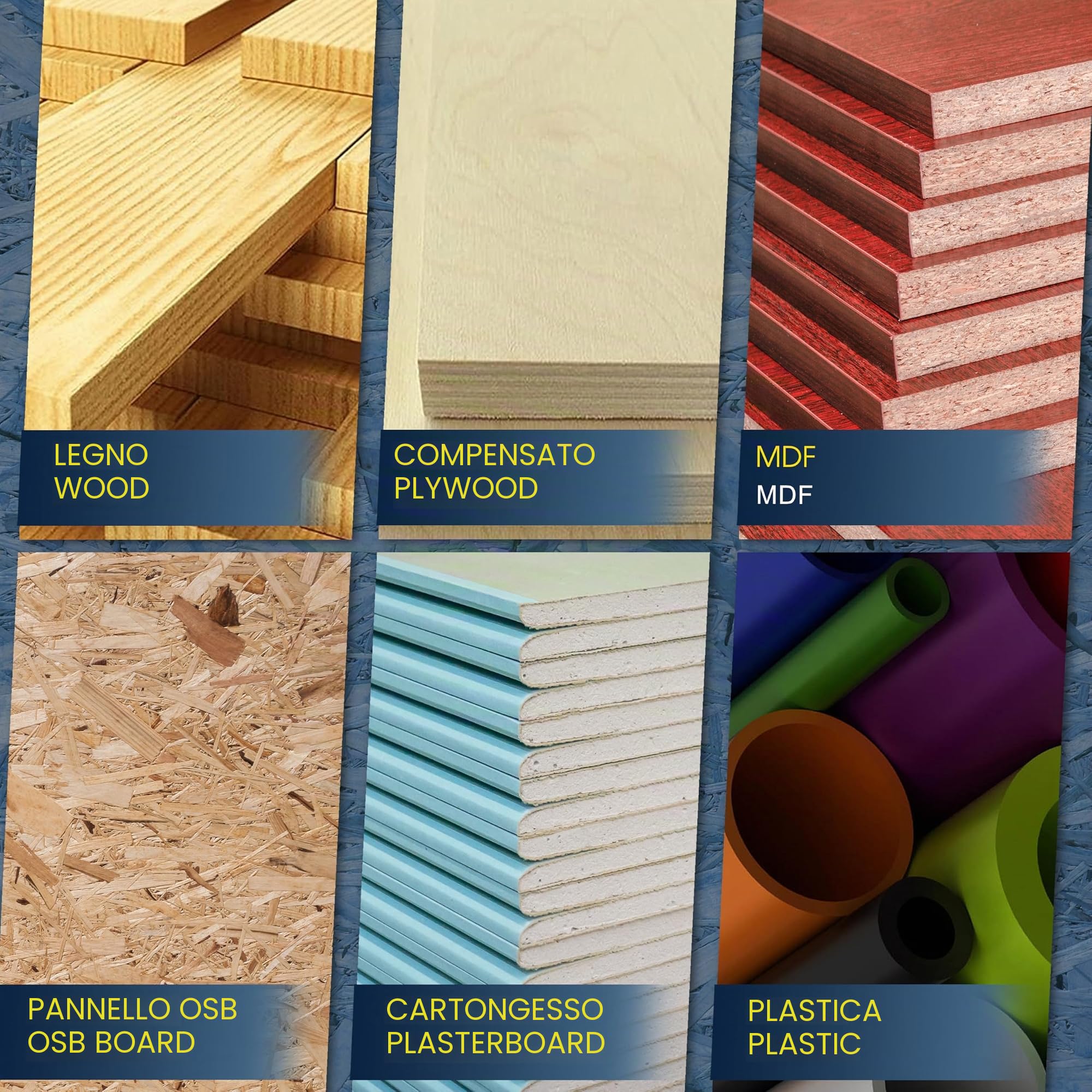 S&R Punte Trapano Forstner per legno Morbido, Set 5 pz: 15, 20, 25, 30, 35 mm. Frese in scatola di legno. Attacco rotondo. Durezza HRC88.5-88.7