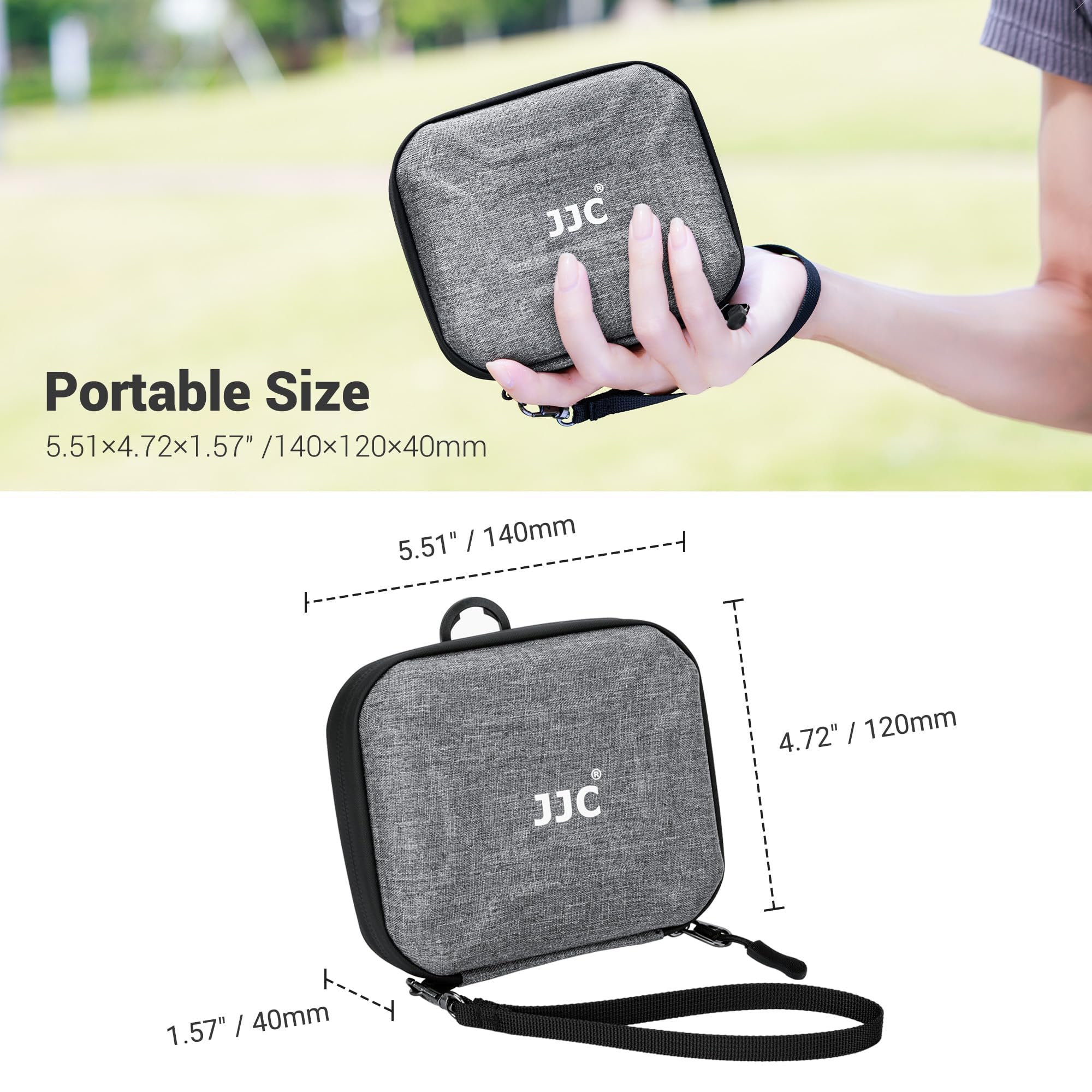 JJC Custodia Compatta per Filtro per Fotocamera Filtro Obiettivo, Custodia per 4 Filtri Fino a 95mm, Custodia per Filtro da Cintura, Design Impermeabile e Antipolvere