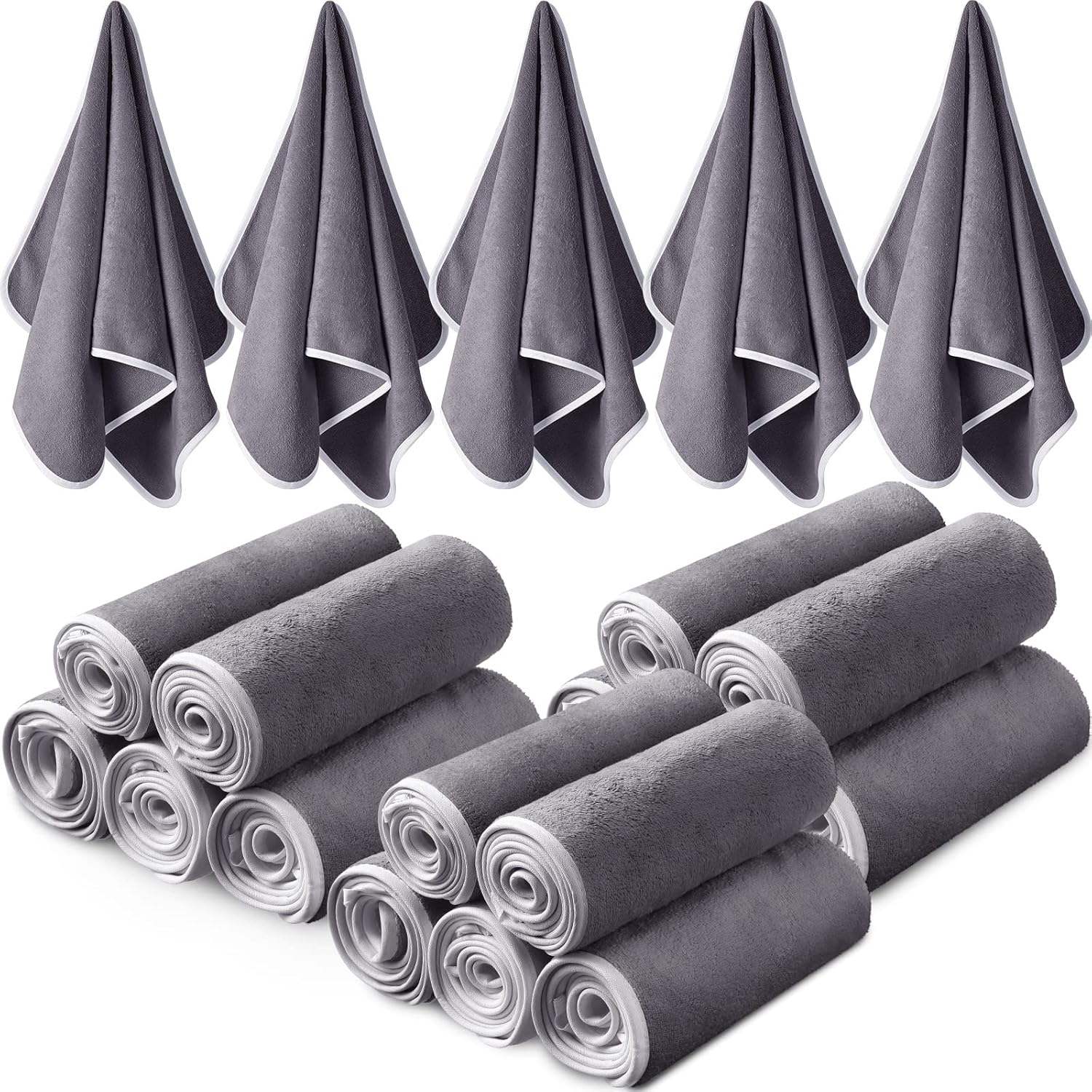 Mixweer 20 pcs 12 x 28.5Microfiber Gym Towels Bulk Sports