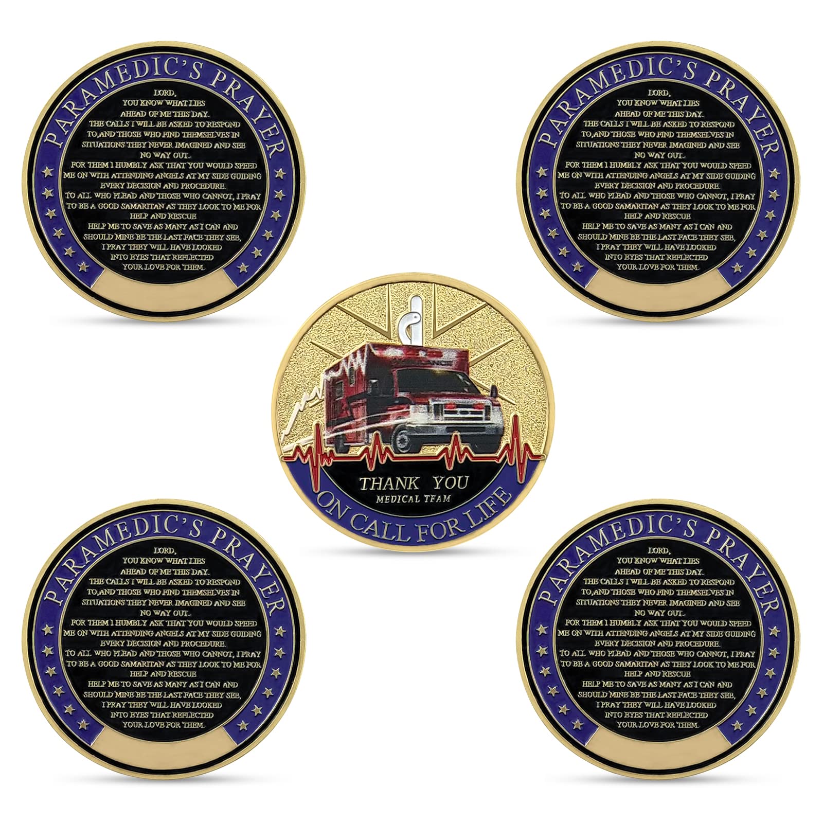 Paramedic Prayer Coins - 5 Pack -1 Paramedic Prayer Coins - 5 Pack -1