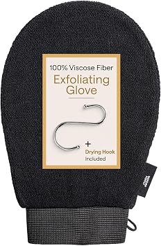Korean Exfoliating Glove for Shower Deep Body Scrubber & Face Exfoliator Shower Gloves Tan Remover Washcloth, Smooth Skin & Body Exfoliating Mitt Loofah Wash Cloth Alternative