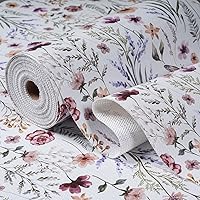 Amiitay Non-Adhesive Non-Slip Shelf Drawer Liner - Waterproof Floral Kitchen Cabinet Liners, Easy Clean, 12" x 10FT Roll