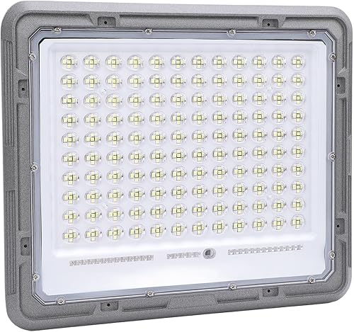 Miniatura 8 de Aramox Luz solar de inundación alimentada por la pared 400W 600PCS LED Cuentas Luz de seguridad Panel monocristalino ajustable para uso al aire libre