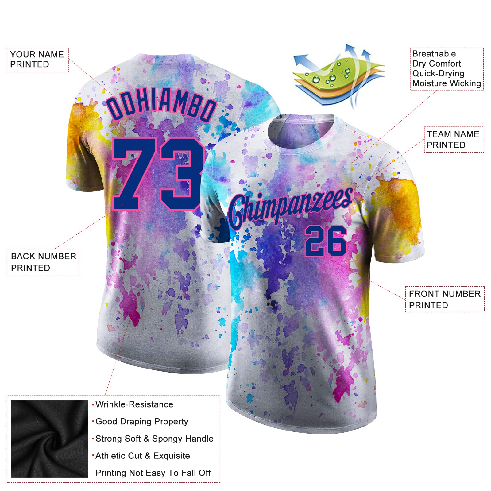 Custom Novelty Wave T-Shirts Baseball Jersey Sports Fan Jerseys Personalized Printed Name and Number S-5XL,8 Years