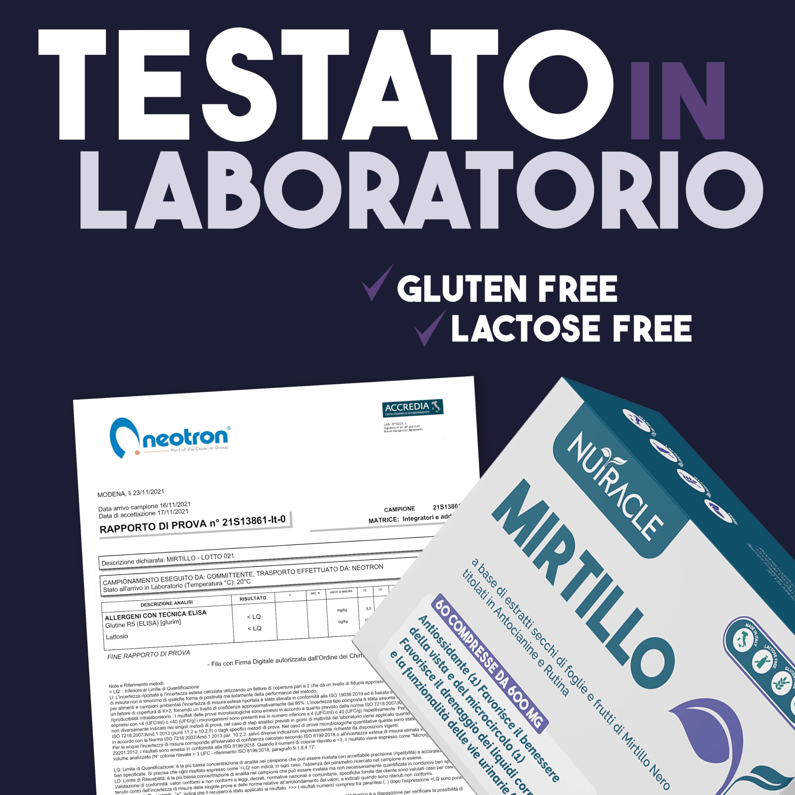 Nutracle Mirtillo nero 60 compresse da 600mg | Integratore Microcircolo Gambe, Capillari, Vene Occhi e Vista | Drenante per Circolazione Titolato in Antocianine e Rutina (60 compresse (1 Confezione))