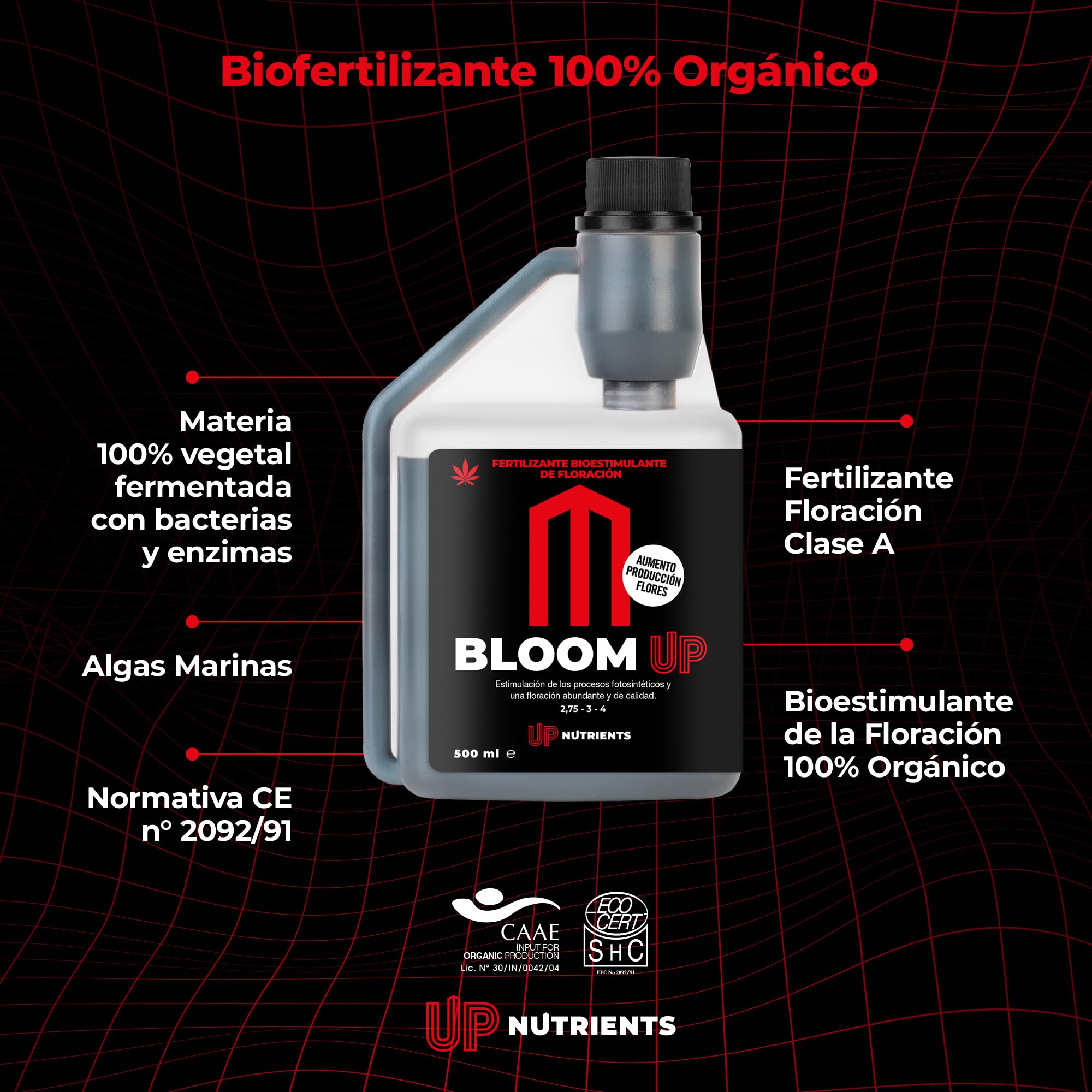 UP NUTRIENTS Grow Up & Bloom Up Bio-Dünger Set - 100% Organischer Pflanzendünger 2x500ml