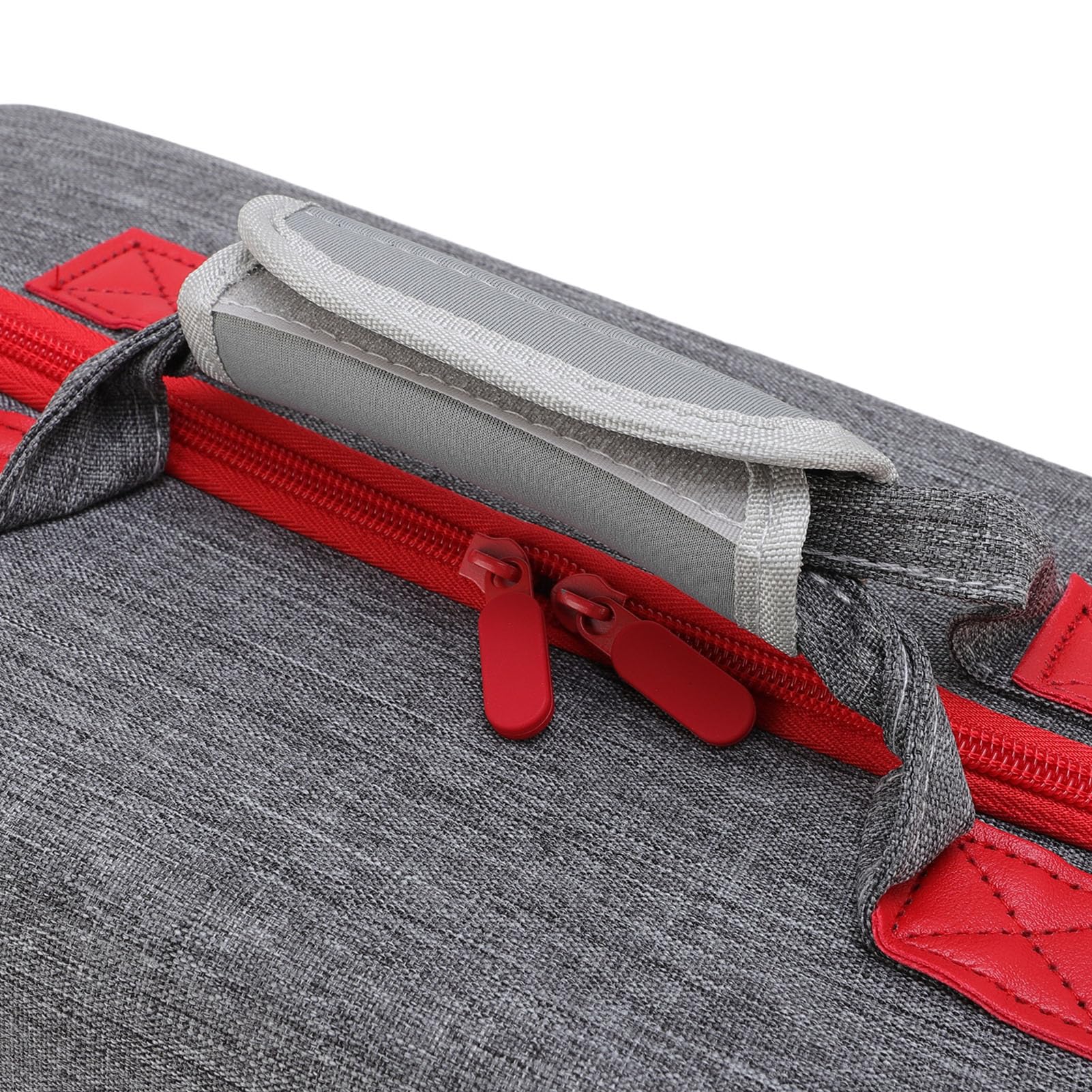 Fockety Estuche de Transporte Rígido para Consola de Juegos, Bolsa de Almacenamiento de Viaje Portátil con Correa Elástica, para Auriculares con Controlador, Cable USB (Grey)