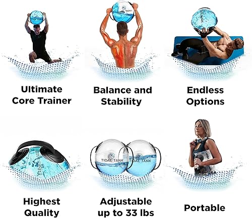Miniatura 4 de Tidal Tank - Bolsa de arena alternativa de 33 libras a 55 libras- Bolsa de agua ajustable y bolsa de energía con agua - Dispositivo de núcleo y