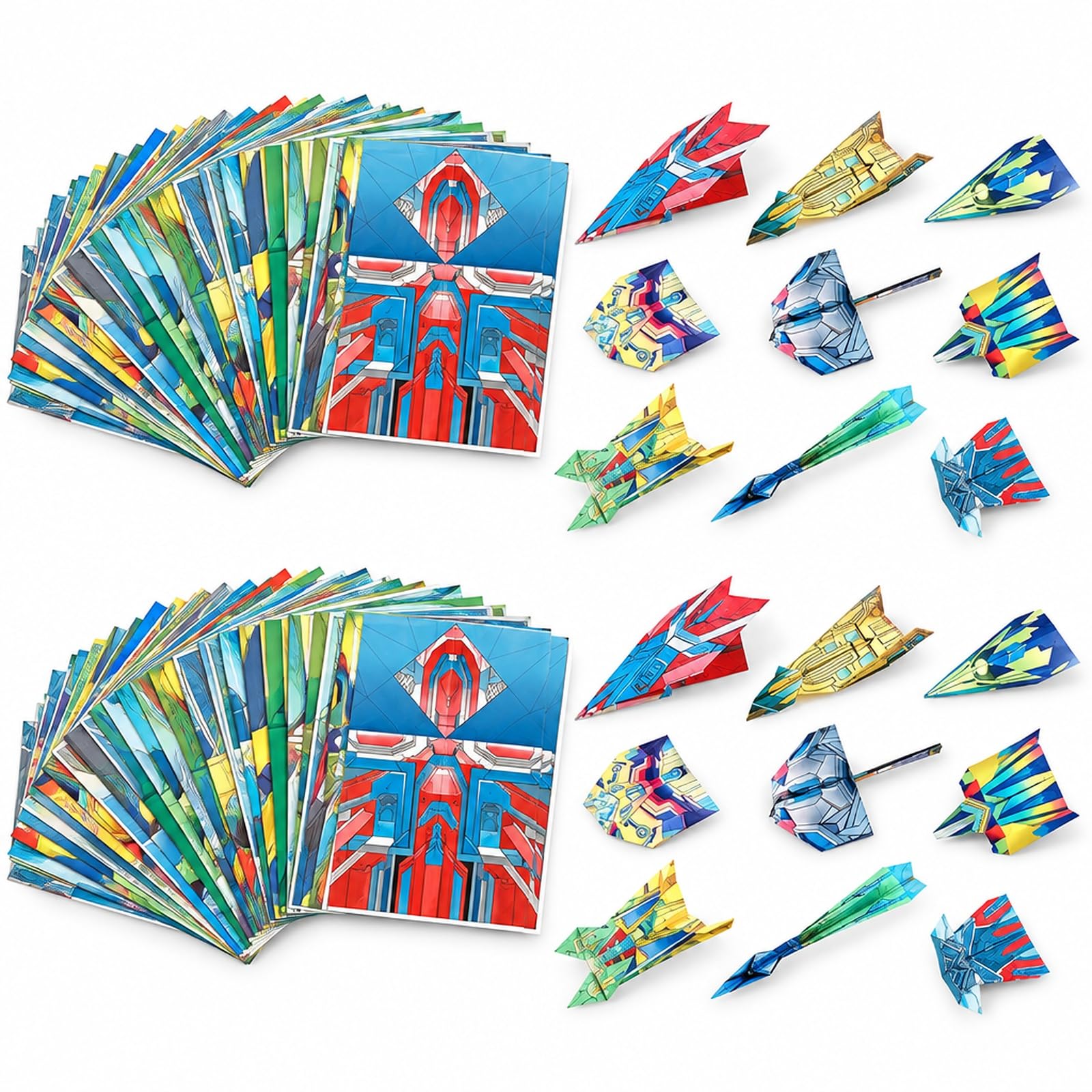JBLJDWD 72PCS Paper Planes to Fold and Fly, Aeroplane Paper Airplane Kit