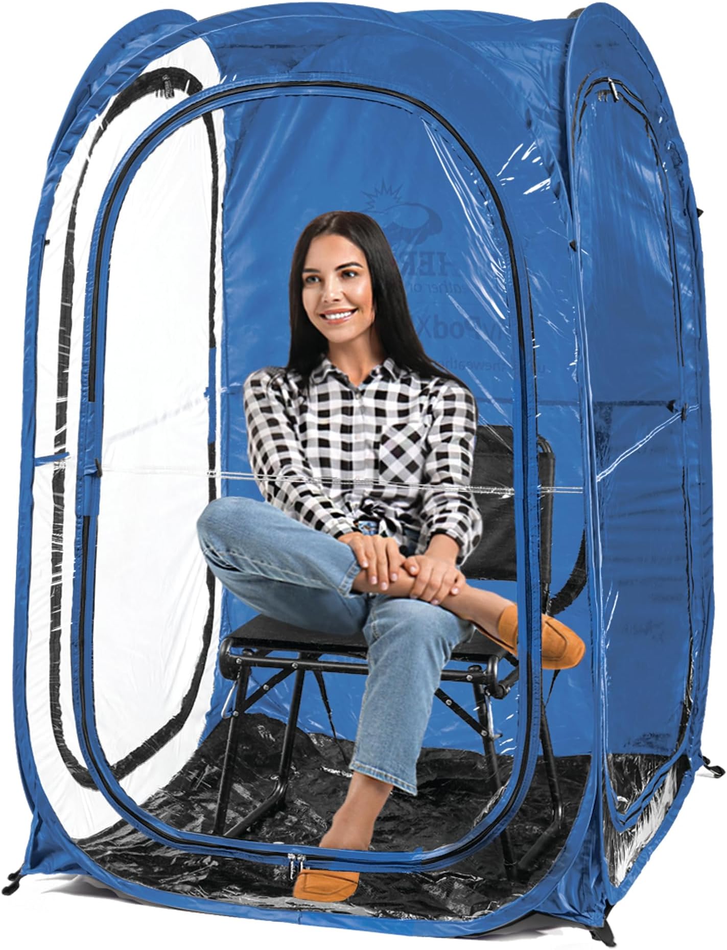 WeatherPod® Pop-Up Sports Tent 1-2 Person – Instant Setup MyPod™ Original Shark Tank All-Weather Pod Shelter for Outdoor Sports, Rain, Wind & Cold