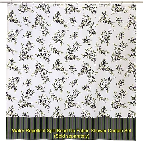 Miniatura 5 de Four Seasons Series - Mantel de tela de fácil cuidado con estampado de hojas de olivo y ramas de olivo (rama de oliva, 70 pulgadas, redondo)