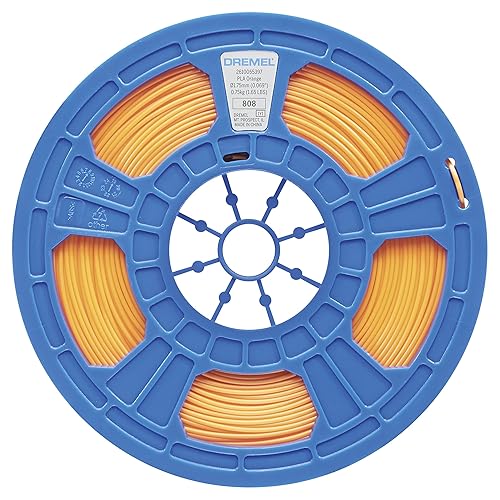 Miniatura 2 de Dremel DigiLab PLA-ORA-01 - Filamento para impresora 3D diámetro de 0069in peso de carrete de 17lbs color naranja RFID habilitado nueva fórmula y 50
