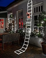 Vista 19 de Toodour - Luces de decoración navideña, 1 m de luces decorativas RGB inteligentes de Navidad con Santa Claus, luz de escalera controlada por