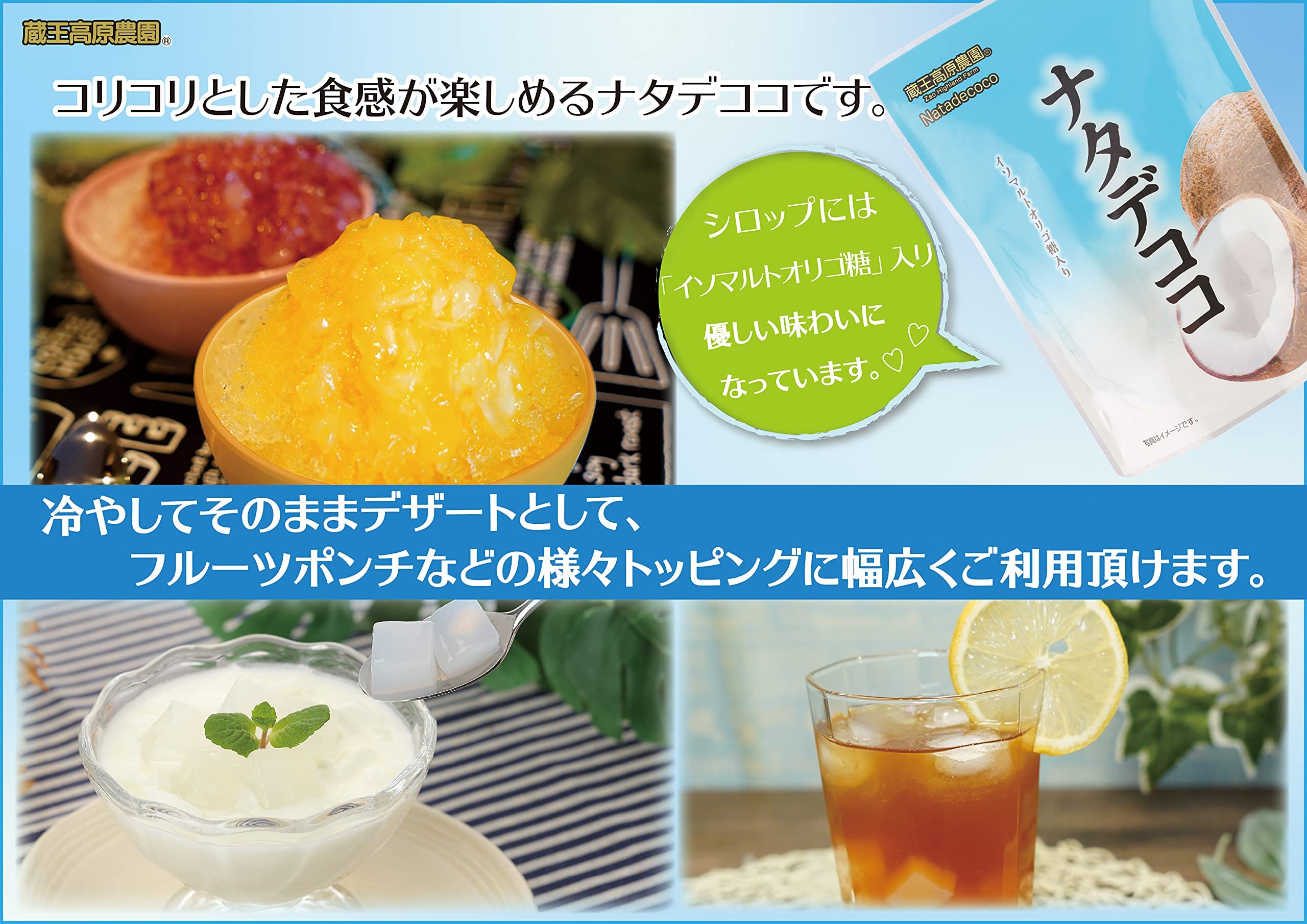 蔵王高原農園 いつものナタデココ 120g×10パック ナタデココ ナタデココシラップ漬け ナタデココシロップ漬け スタンドパウチ - 食品