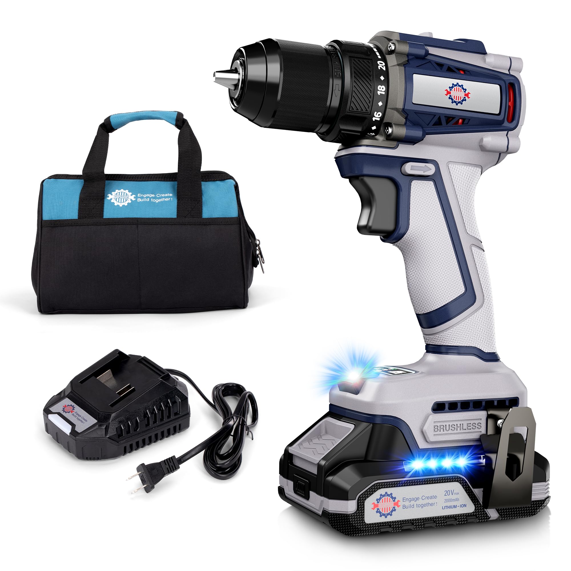 TurboVolt Brushless Cordless Drill Set