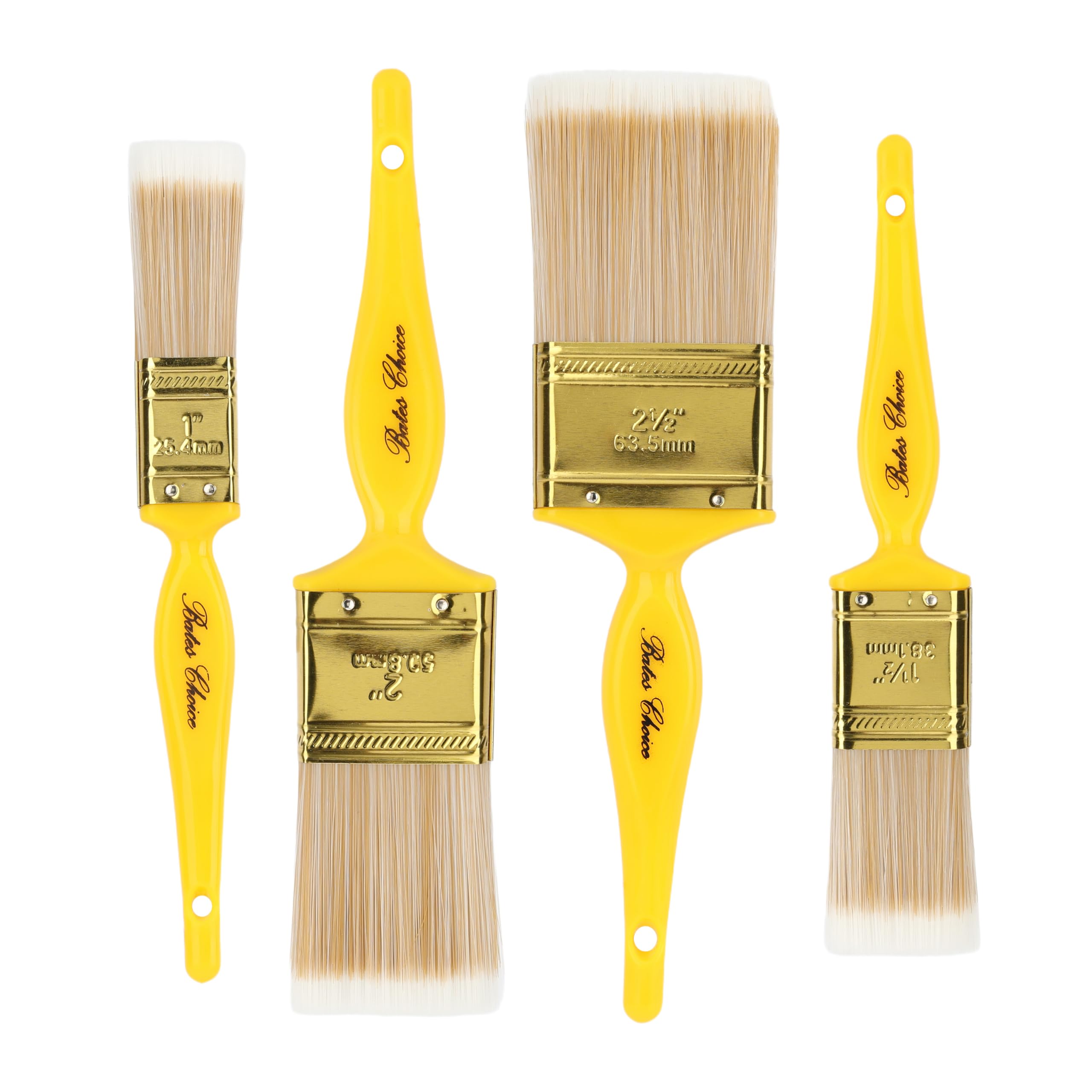 Photo 1 of Bates Choice Paint Brush Set, 4 Pack, Synthetic Bristles