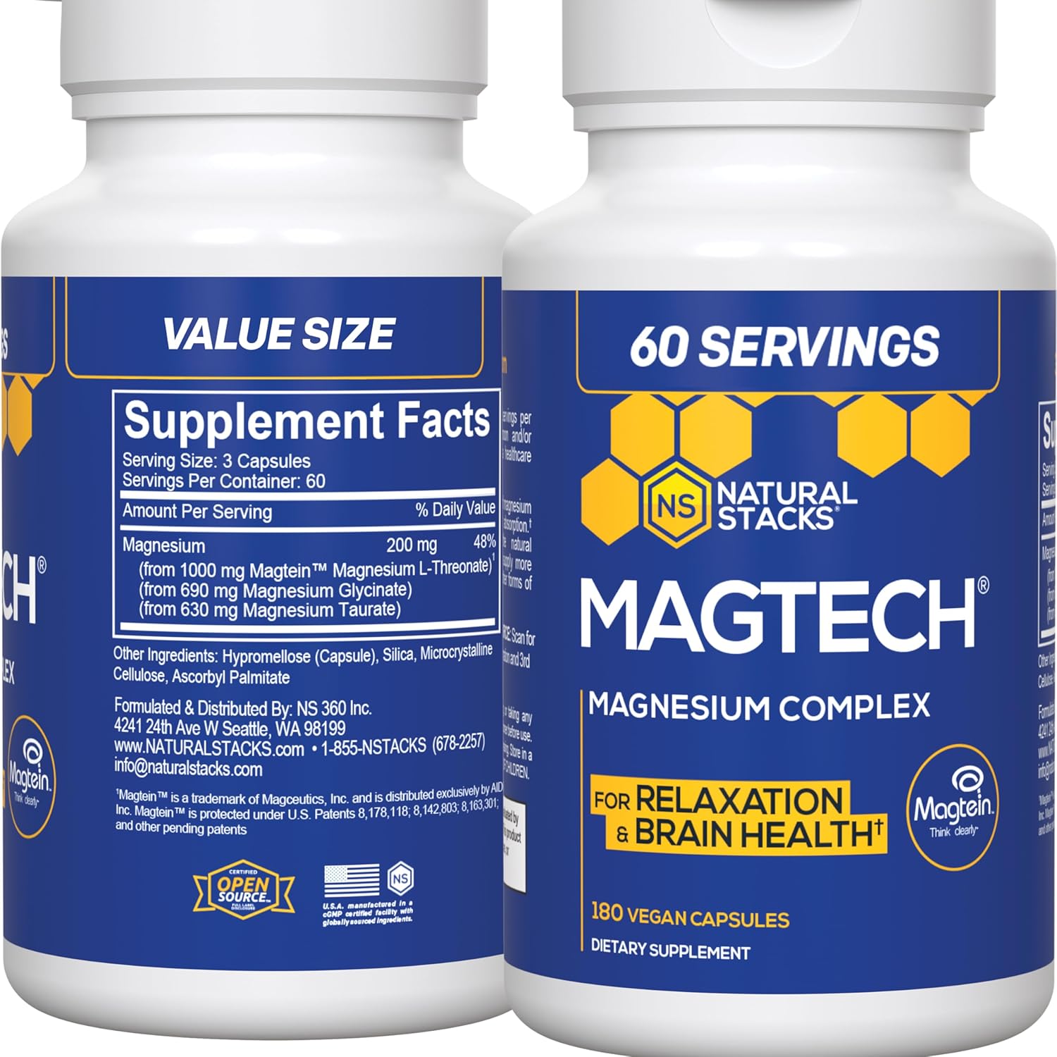 MagTech Magnesium Supplement Chelated Magnesium Complex