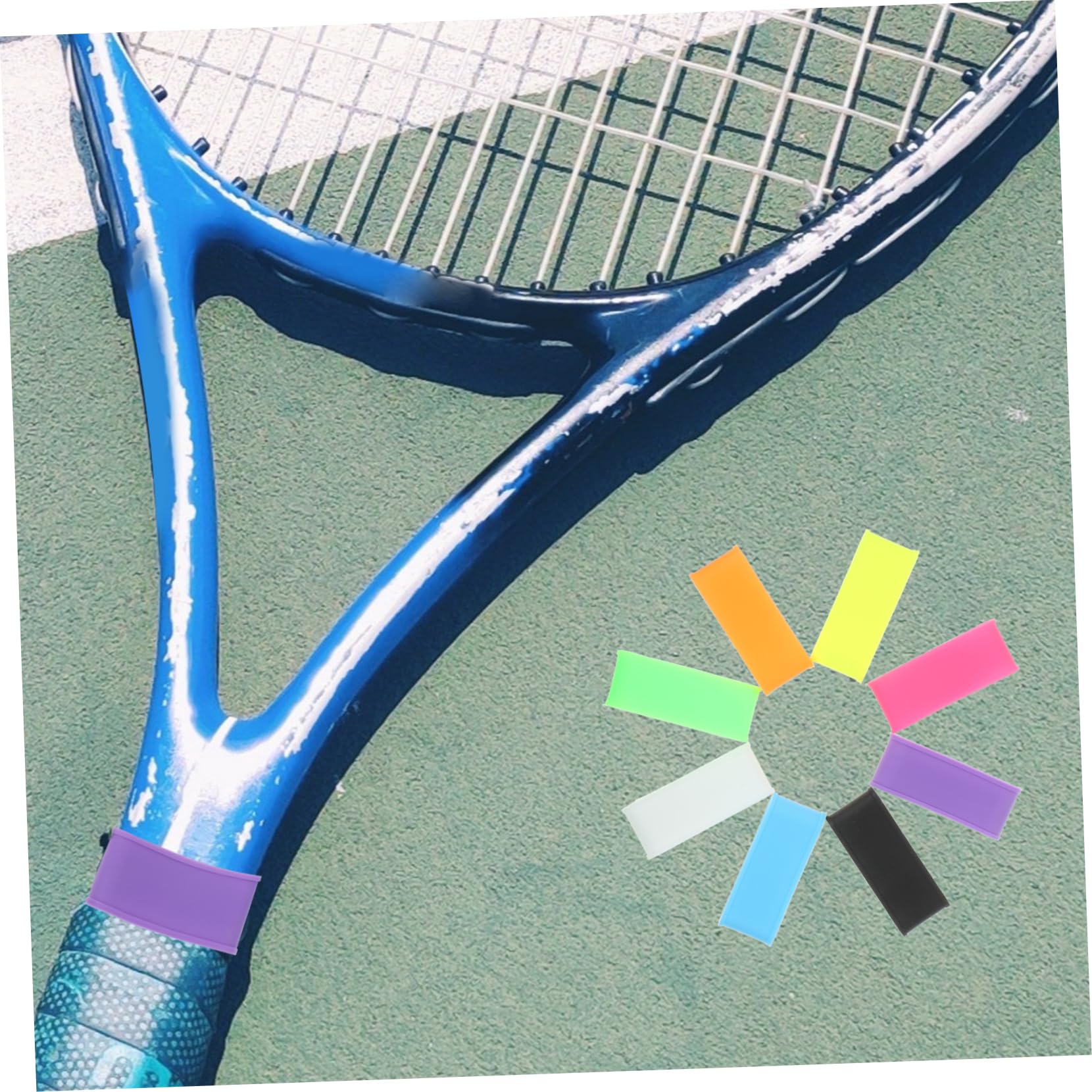 Sosoport Anello di Slittamento Nastro A Presa Overgrip Presa Badminton Impugnature da Badminton Tennis Anello per Racchetta Riutilizzabile Accessori Badminton Gel di Silice
