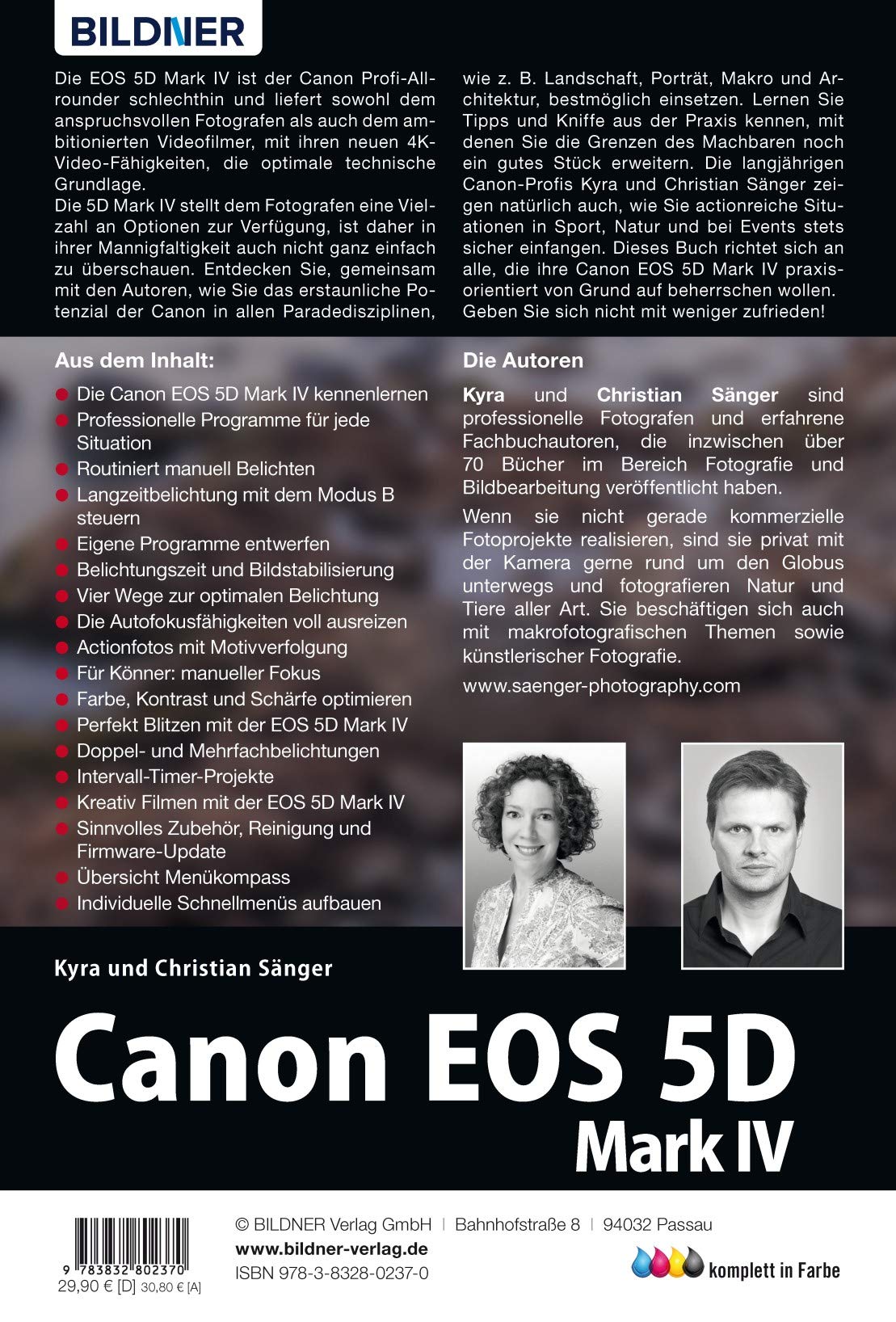Canon EOS 5D Mark IV: Das umfangreiche Praxisbuch zu Ihrer Kamera!