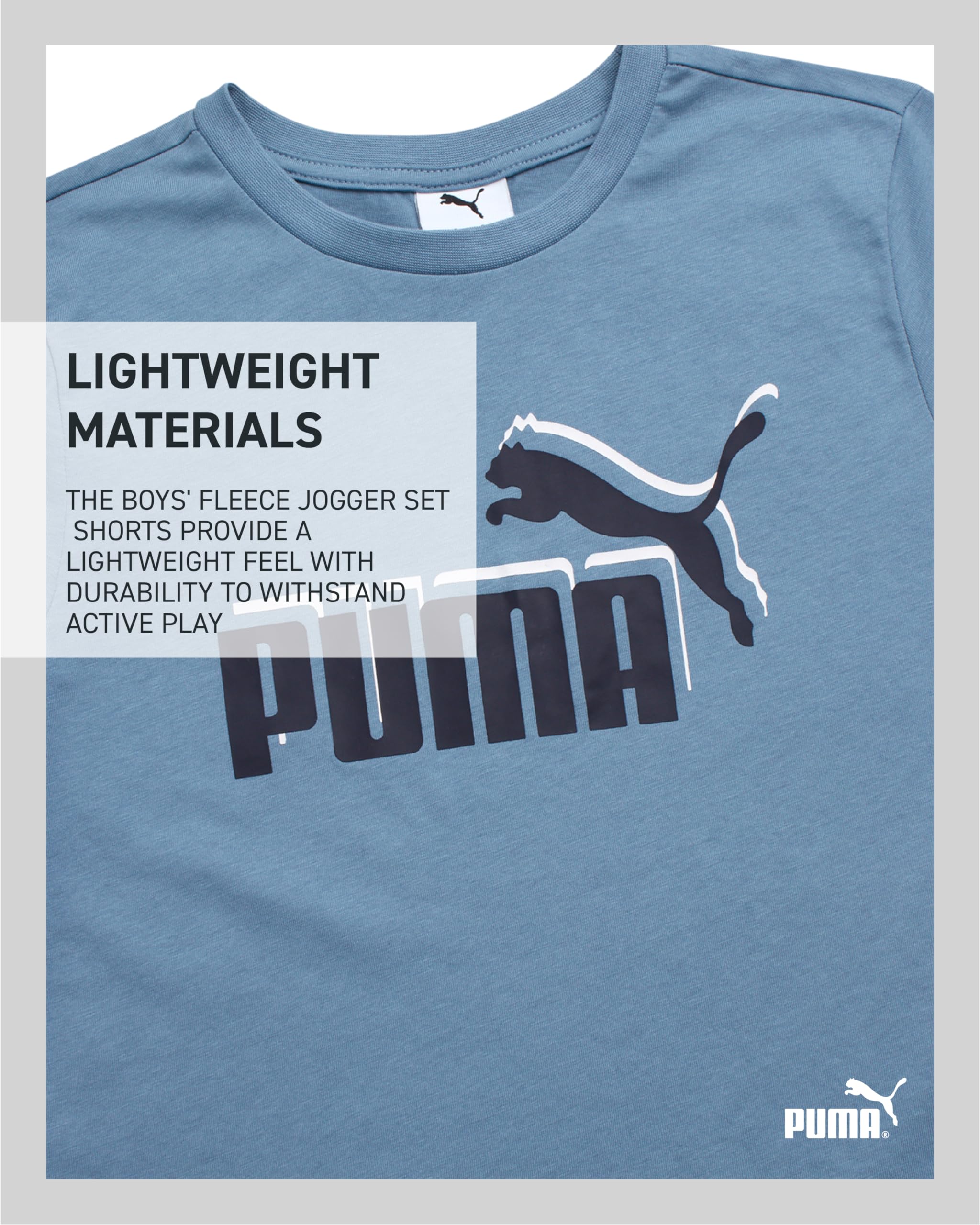 PUMA Jungen-Sweatanzug-Set – 3-teiliges Kapuzenpulli mit Reißverschluss, grafisches T-Shirt und athletische Fleece-Jogginghose für Jungen (8–16)