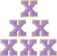 Vista 69 de 6 piezas de parches de letras de chenilla autoadhesivas, parches de letras preppy de 2 pulgadas para bolsos, ropa y sombreros, grandes pegatinas