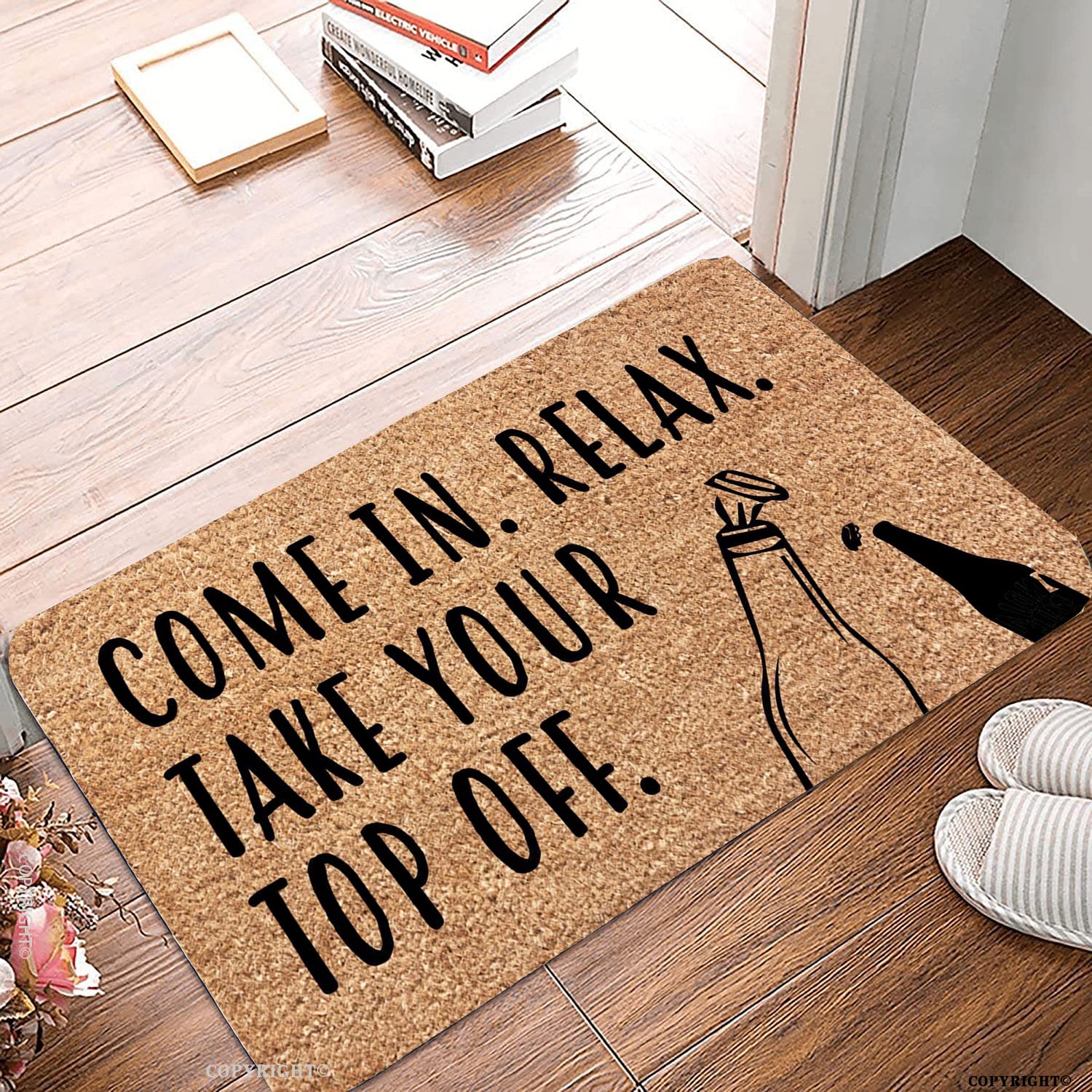 Welcome Door Mats Come in Relax Take Your Top Off Greeting Front Porch Rugs Indoor Non Slip Floor Mat for Home Bathroom Kitchen Entrance 30X18 Inch — image 1