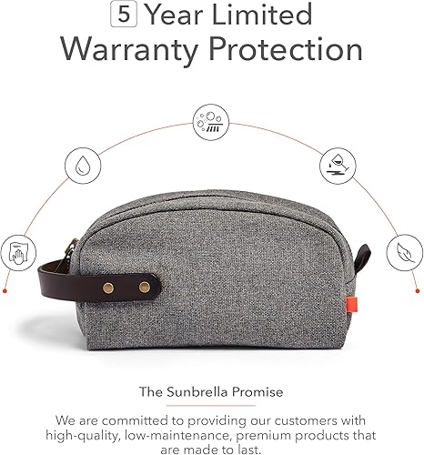 Miniatura 8 de Sunbrella Andy Travel Kit  Neceser duradero  Bolsa resistente al agua y a las manchas para accesorios de viaje  Bolsa unisex para afeitado y