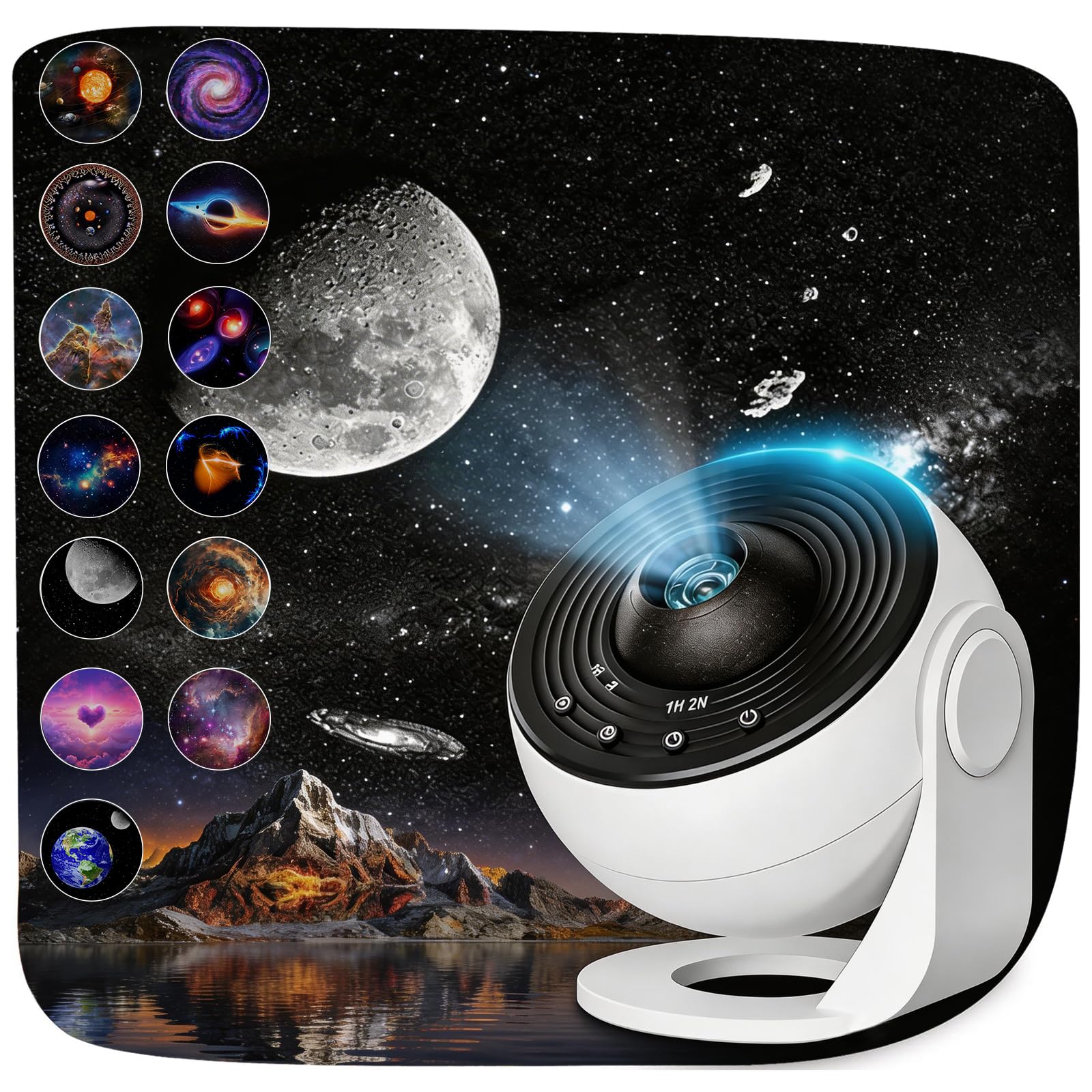Pro Galaxy Projector, 13 in 1 Planetarium Star Projector for Bedroom Decor, 360° Rotating Nebula Projector Lamp, Timmer Starry Night Light Sleep Projector for Kids,Ceiling,Room Decoration,Gifts