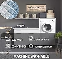 Vista 8 de Ramanta Home Juego de 2 alfombras de baño 100% algodón, antideslizantes, súper suaves, absorbentes, para baño, ducha, bañera, cocina, entrada