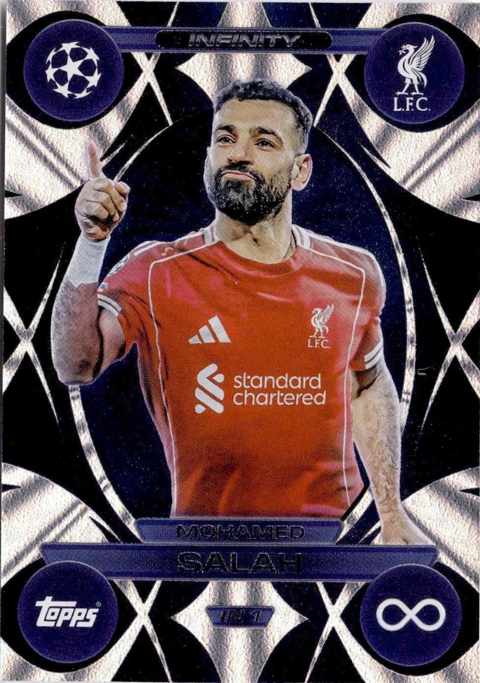 Match Attax 2025 2026 Mohamed Salah Infinity Limited Edition Trading Card