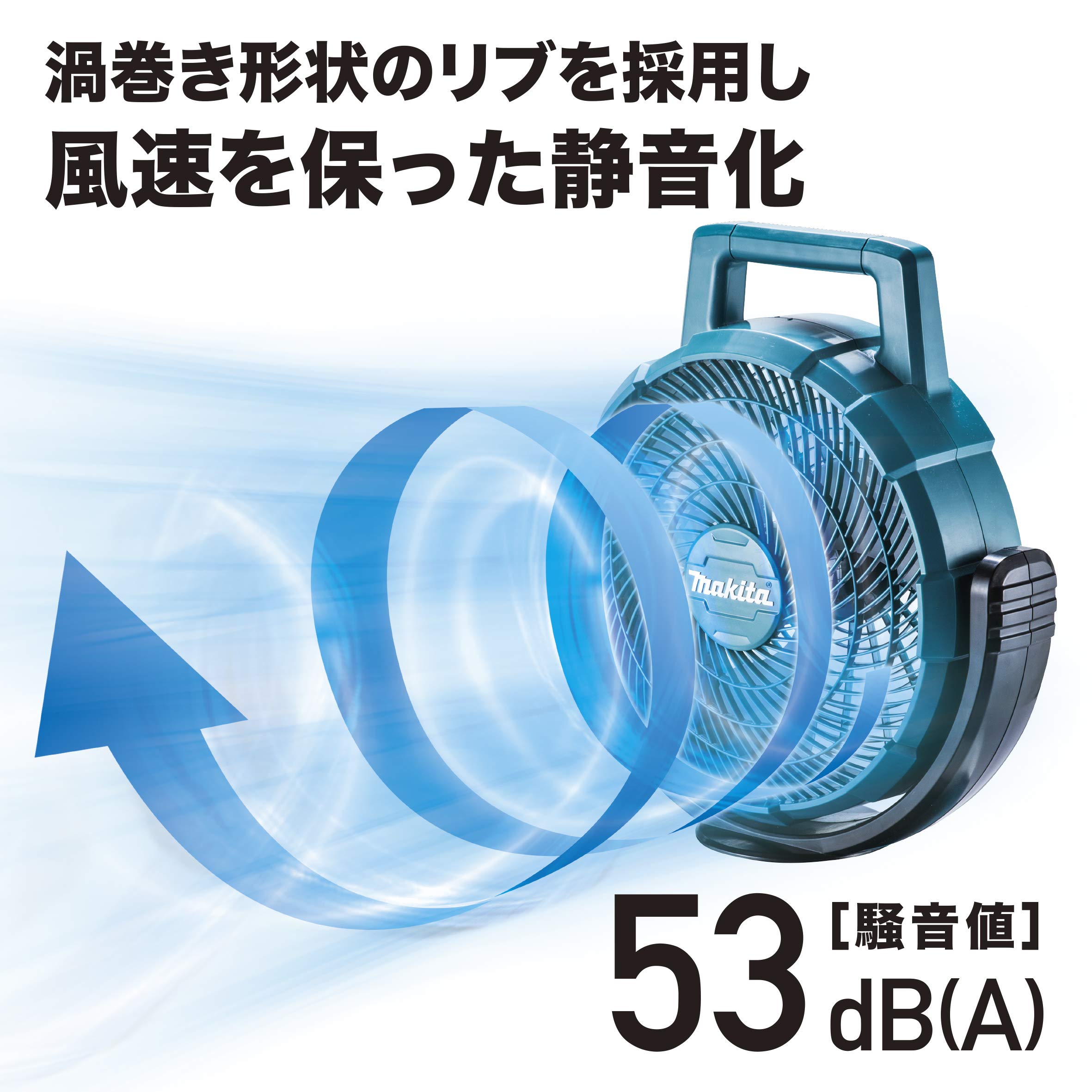 Amazon.co.jp: マキタ 充電式ファン羽根径23.5cm青(10.8V) ACアダプタ 
