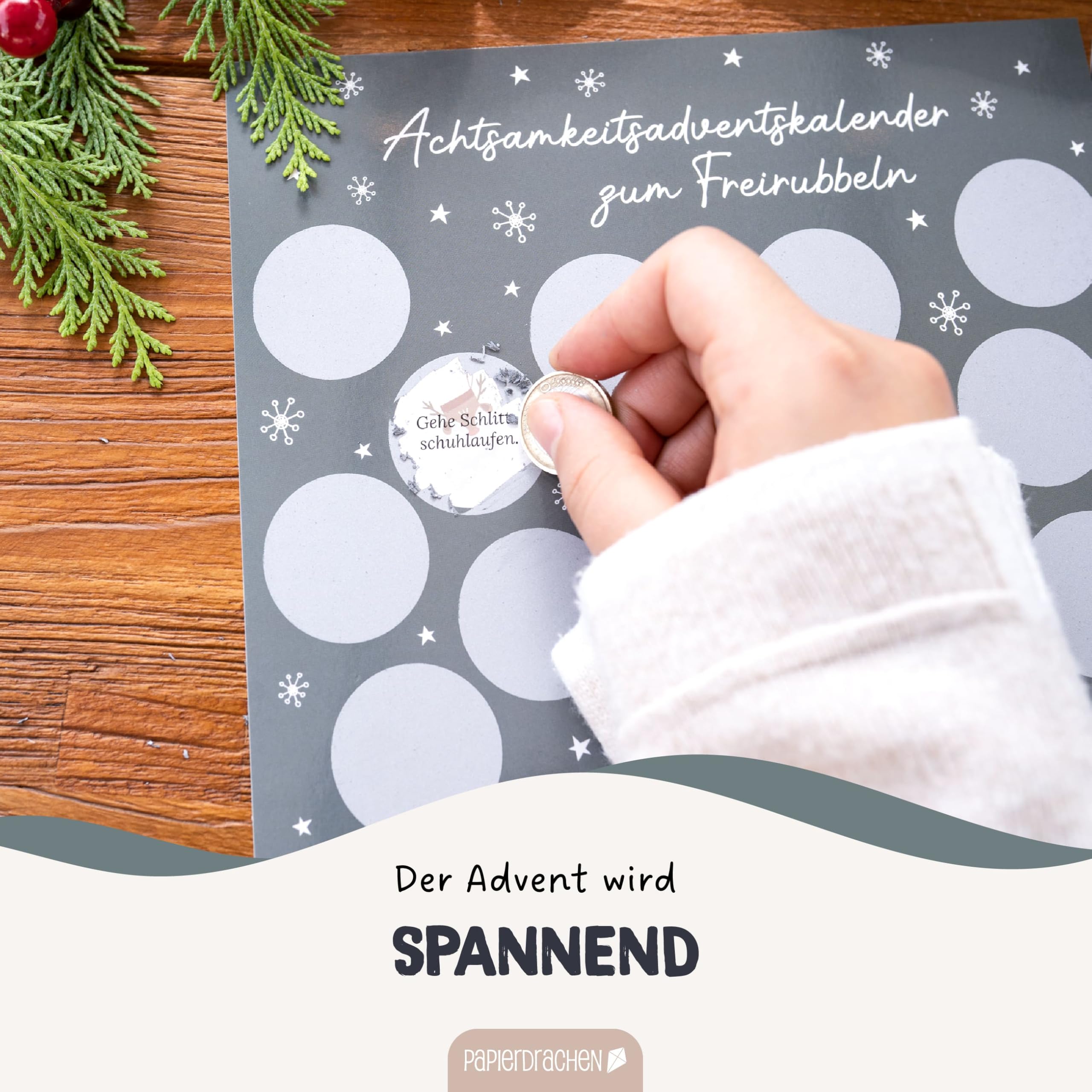 Papierdrachen Calendario da grattare 2025 - Calendario dell'Avvento da