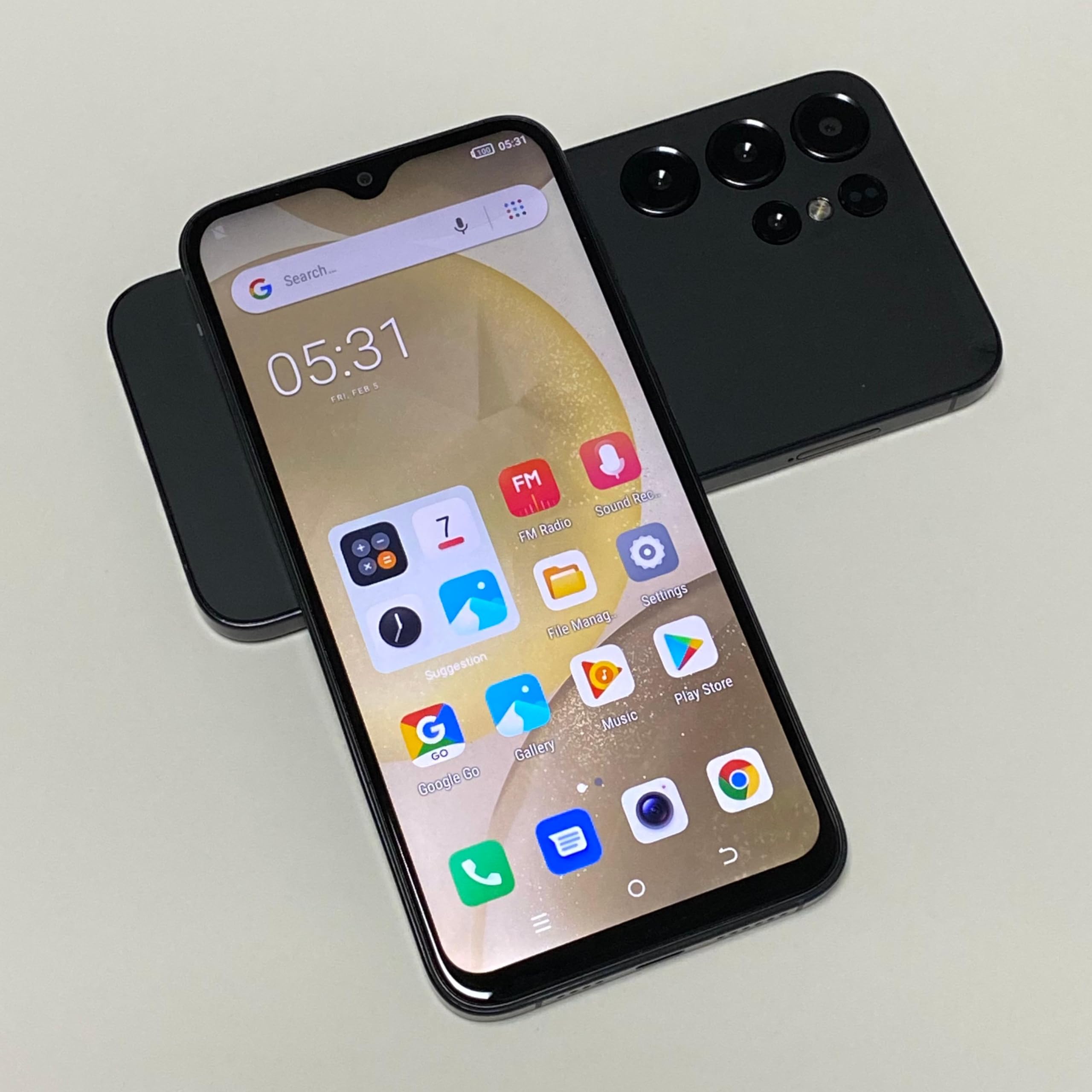 Ontgrendelen telefoon, 6,3 inch scherm, dubbele camera's, dual-simkaarten, 2GRAM 16GROM/TF128 GB, ondersteunt 4G FDD-LTE: B1/3/7/20, Geschikt voor beginnende gebruikers (5, GOLD