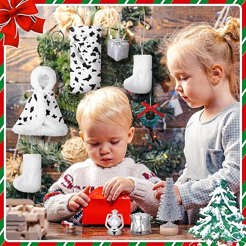 Miniatura 6 de Zhanmai Juego de 10 accesorios de muñeca elfo de Navidad, incluye vasos de caña, guirnalda, hamaca, almohada, farol, delantal, sombrero, caja de