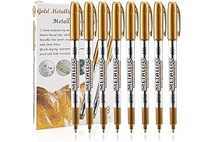 MYARTOOL Metallic Markers, Gold Metallic Dry Erase Markers