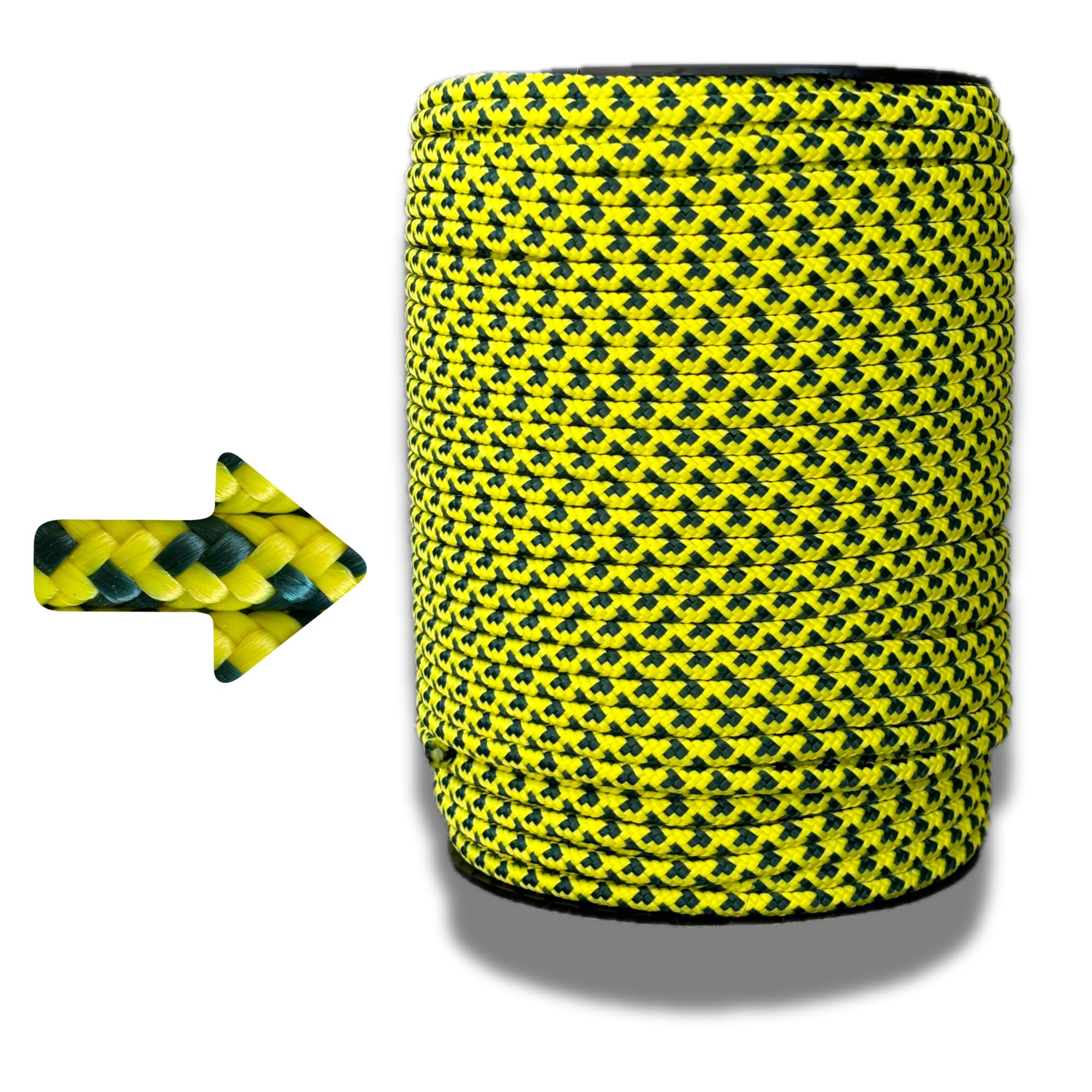 Knotty Corda 100m x 5mm: corda nautica, corda arrampicata in polipropilene Indistruttibile, supporta fino a 2300 kg. Ideale per giardinaggio, spago per decorazioni, corda campeggio e corda cane.