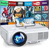 Vista 9 de Proyector con WiFi y Bluetooth, WiFi 5G nativo 1080P 9500L YOWHICK Proyector para exteriores 4K, mini proyector de película portátil, para HDMI