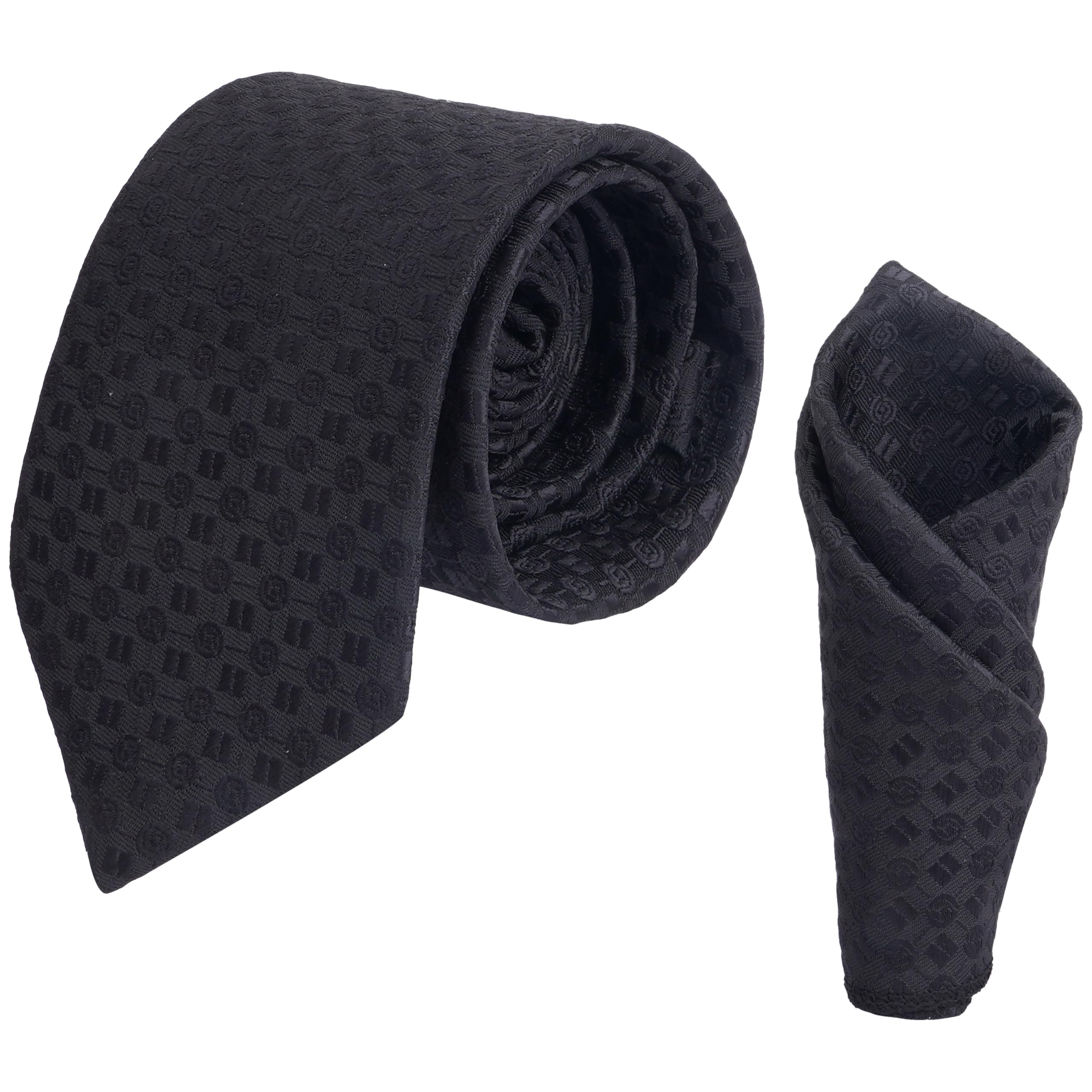Men's Microfibre Italian Necktie Gift Set, Floral Printed Tie With Pocket Square (Pack of 1)-image-25